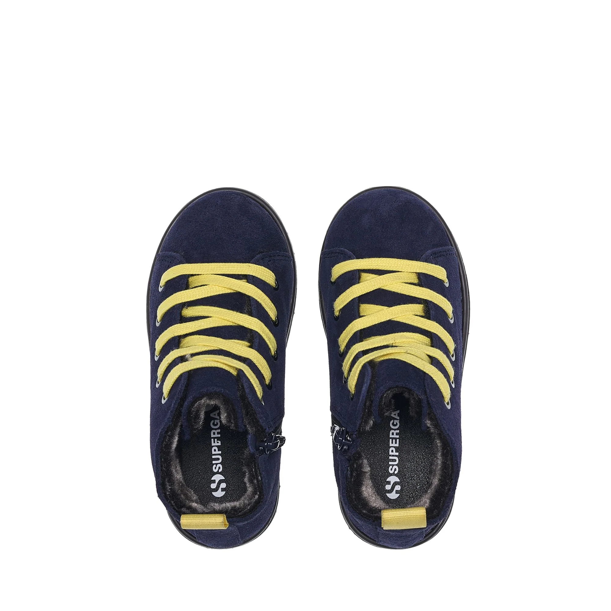 3008 KIDS LACE-UP BOOT SUEDE - Ankle Boots - Laced - Kid unisex - Blue Navy-Yellow - Image 4