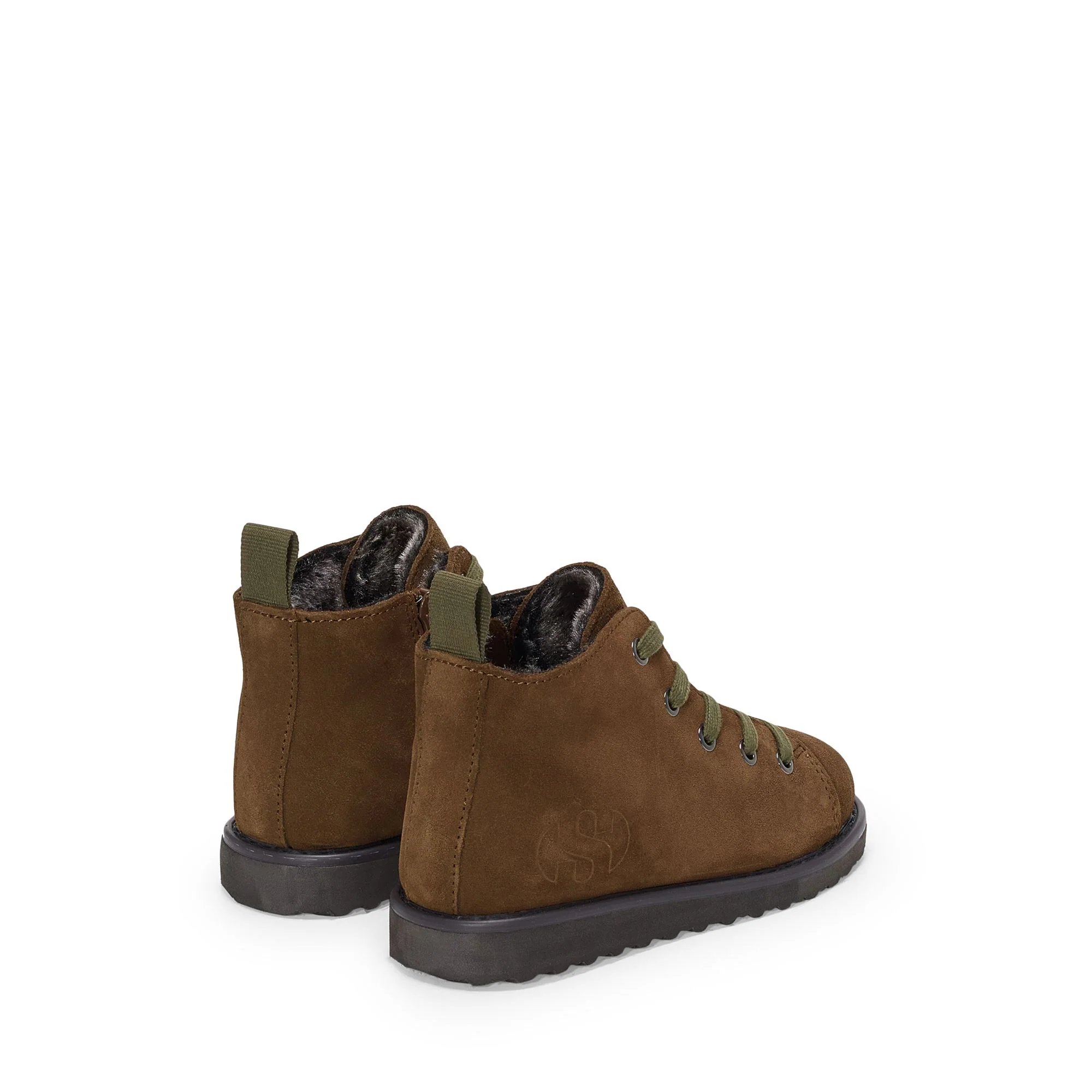 3008 KIDS LACE-UP BOOT SUEDE - Ankle Boots - Laced - Kid unisex - Brown Earth-Green - Image 3