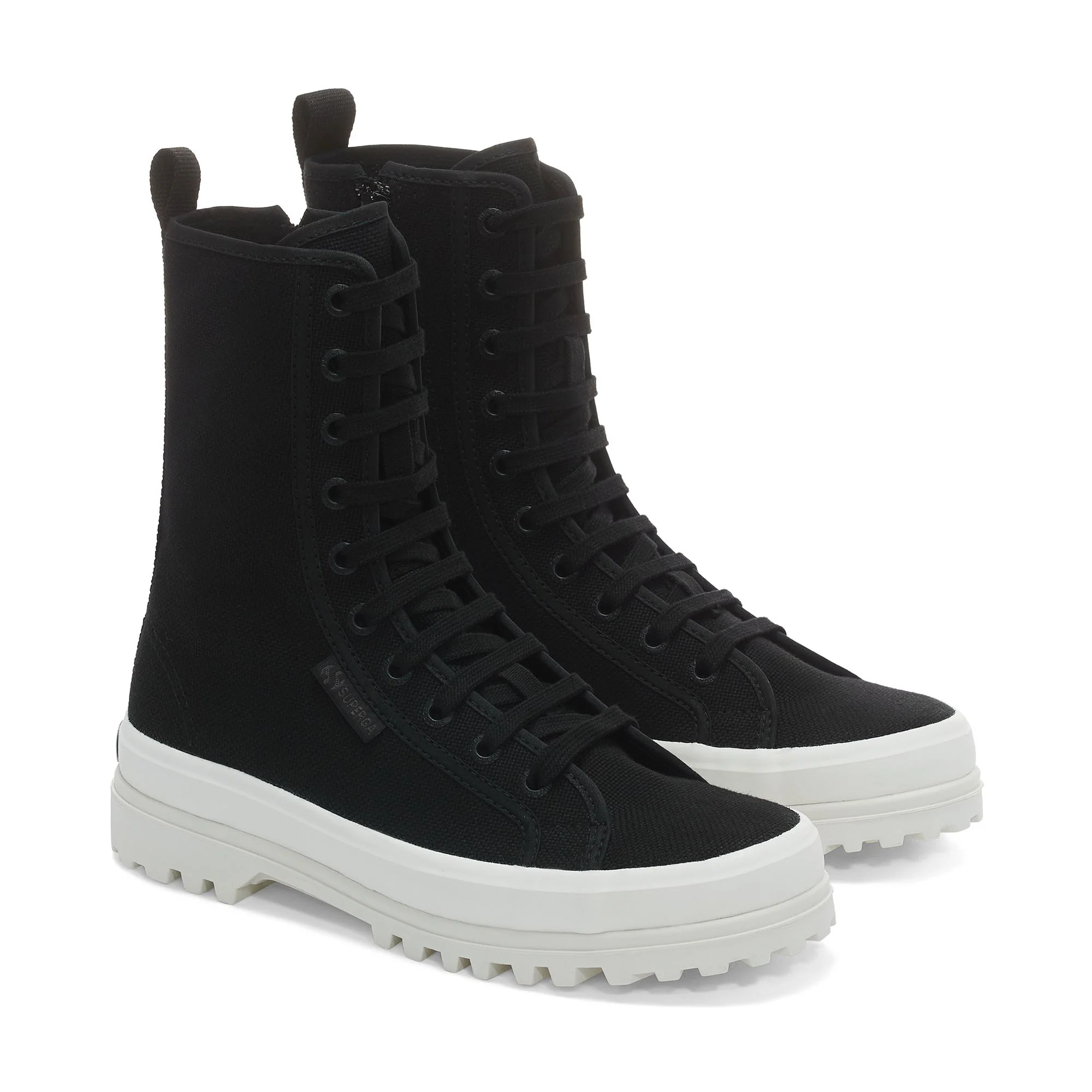2641 ALPINA HIGH - Ankle Boots - Laced - Woman - Black Total-Matte-F Avorio - Image 2