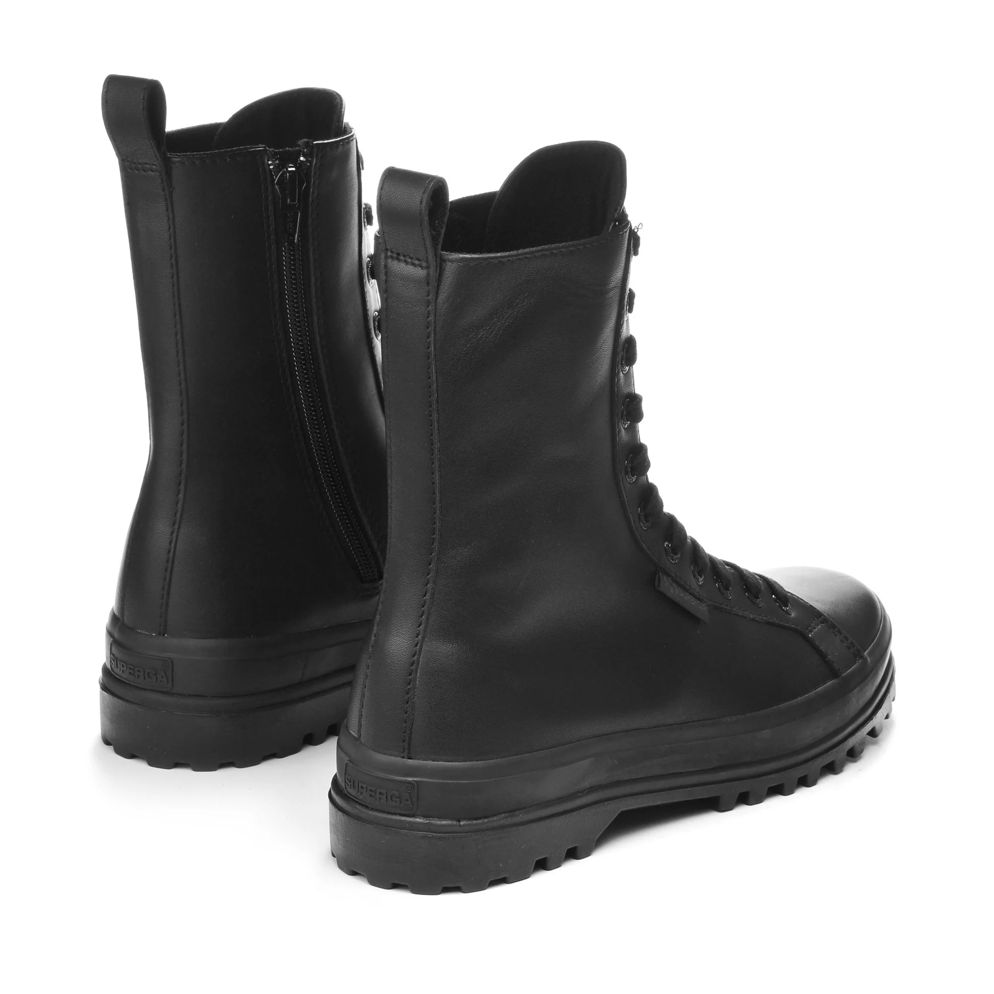 2641 ALPINA HIGH NAPPA - Ankle Boots - Laced - Woman - Total Black-Black - Image 3