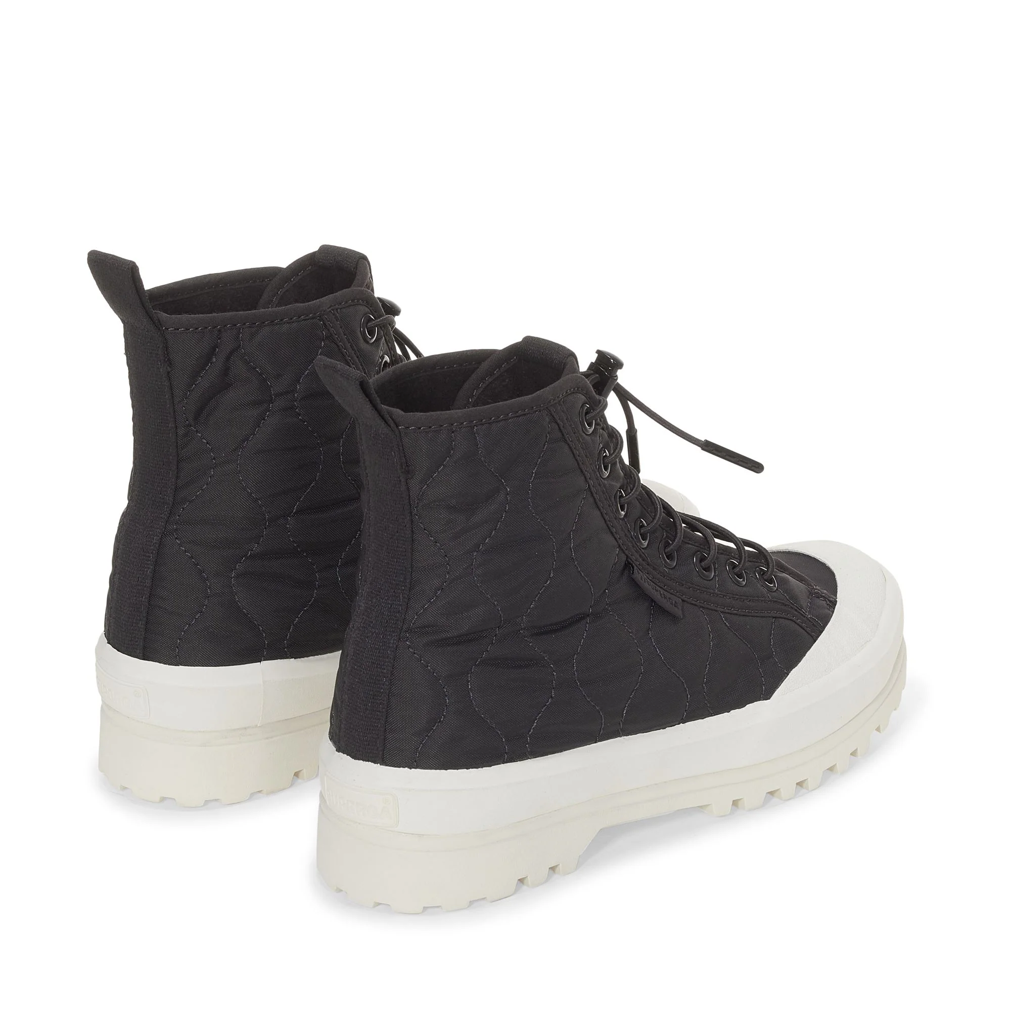 2644 ALPINA QUILTED NYLON - Ankle Boots - Laced - Woman - Black Bristol- F Avorio - Image 3