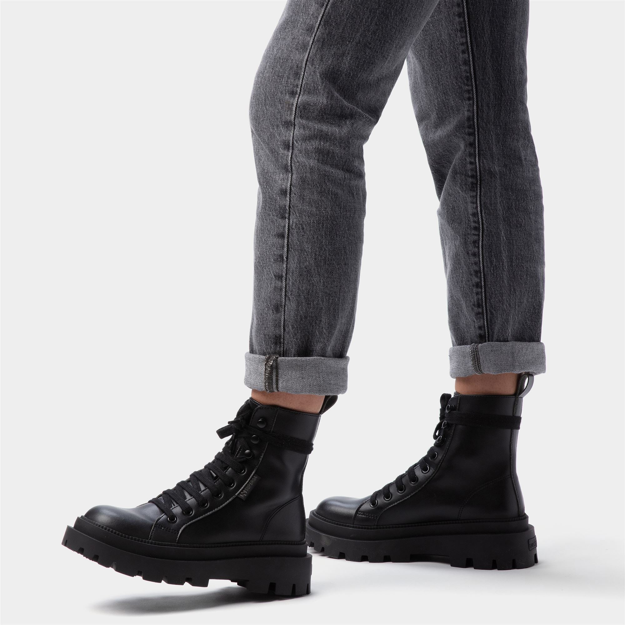 3051 ALPINA APEX HIGH VEGAN MATERIAL - Ankle Boots - Laced - Woman - Total Black - Image 7