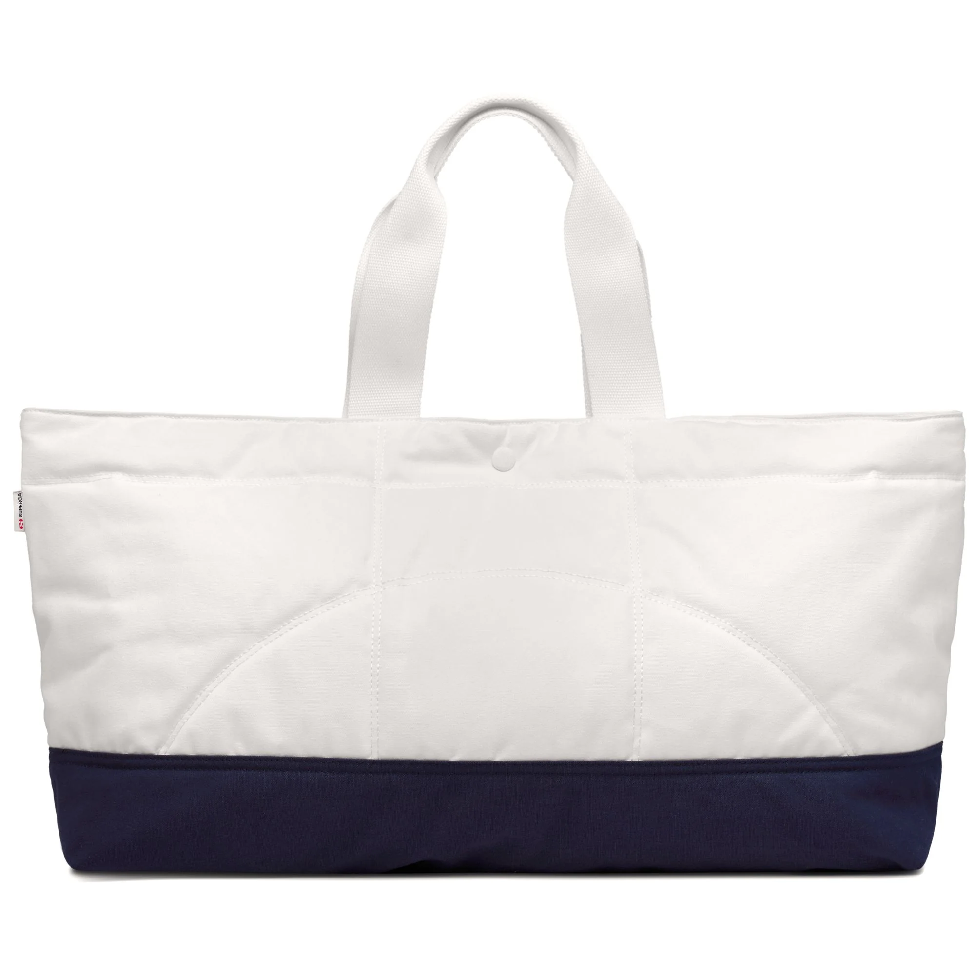 TENNIS MATCH PADDED TOTE BAG - Bags - Tote Bag - Unisex - White Avorio-Navy - Image 2