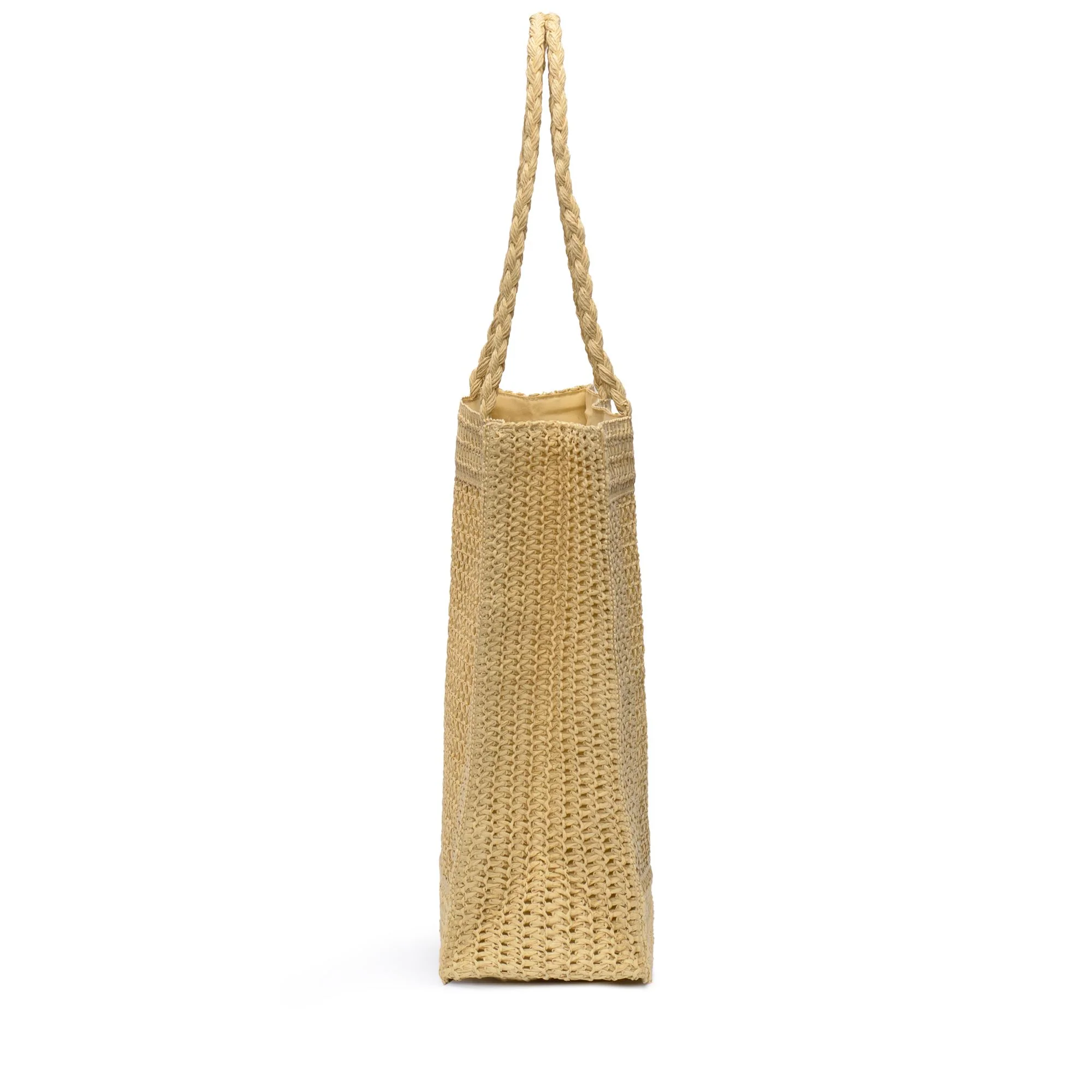 TOTE BAG SQUARE RAFFIA - Bags - Tote Bag - Woman - Beige Ecru - Image 2