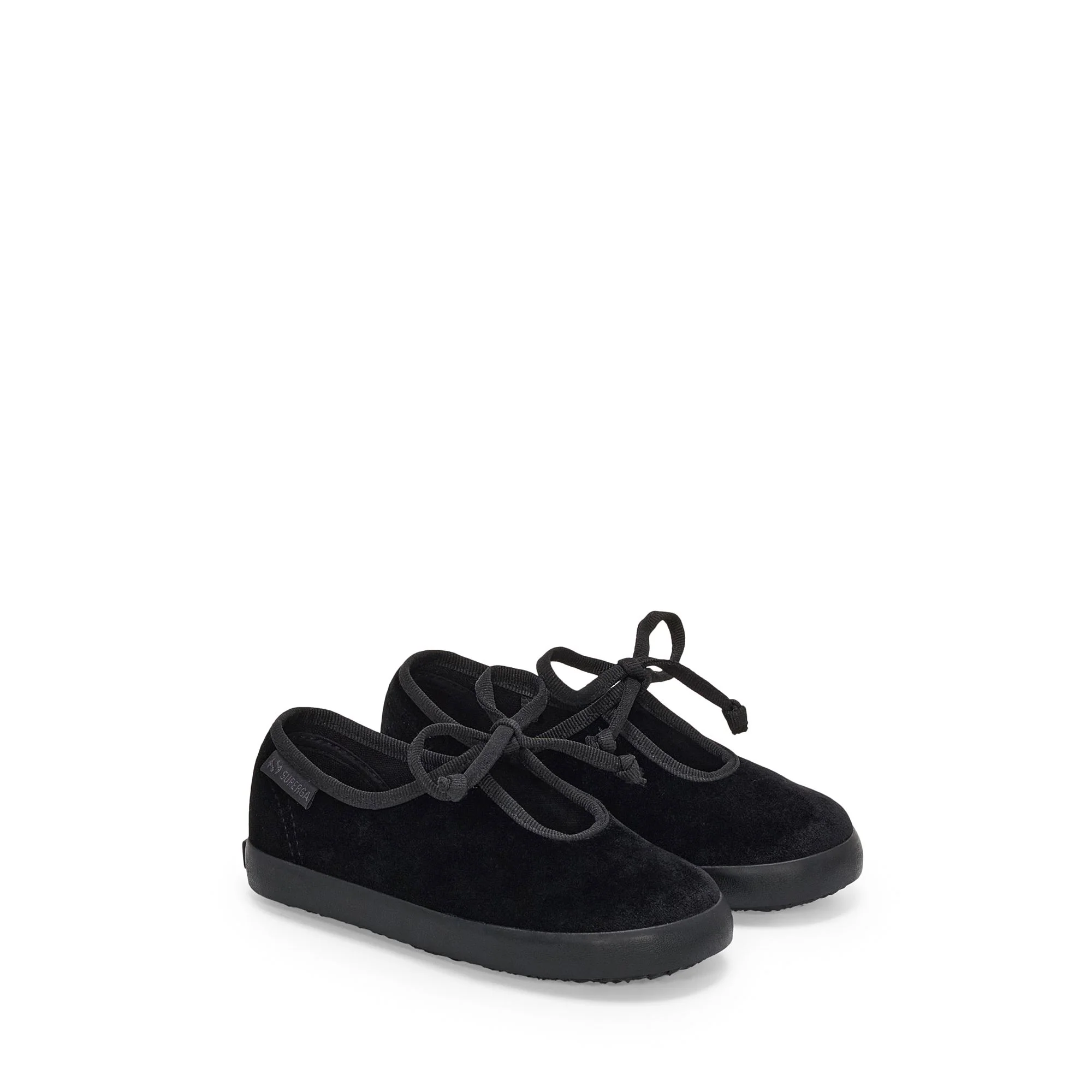 2442 KIDS VELVET BALLERINA LACE - Ballerine - Ballerina - Girl - Total Black-Black - Image 2