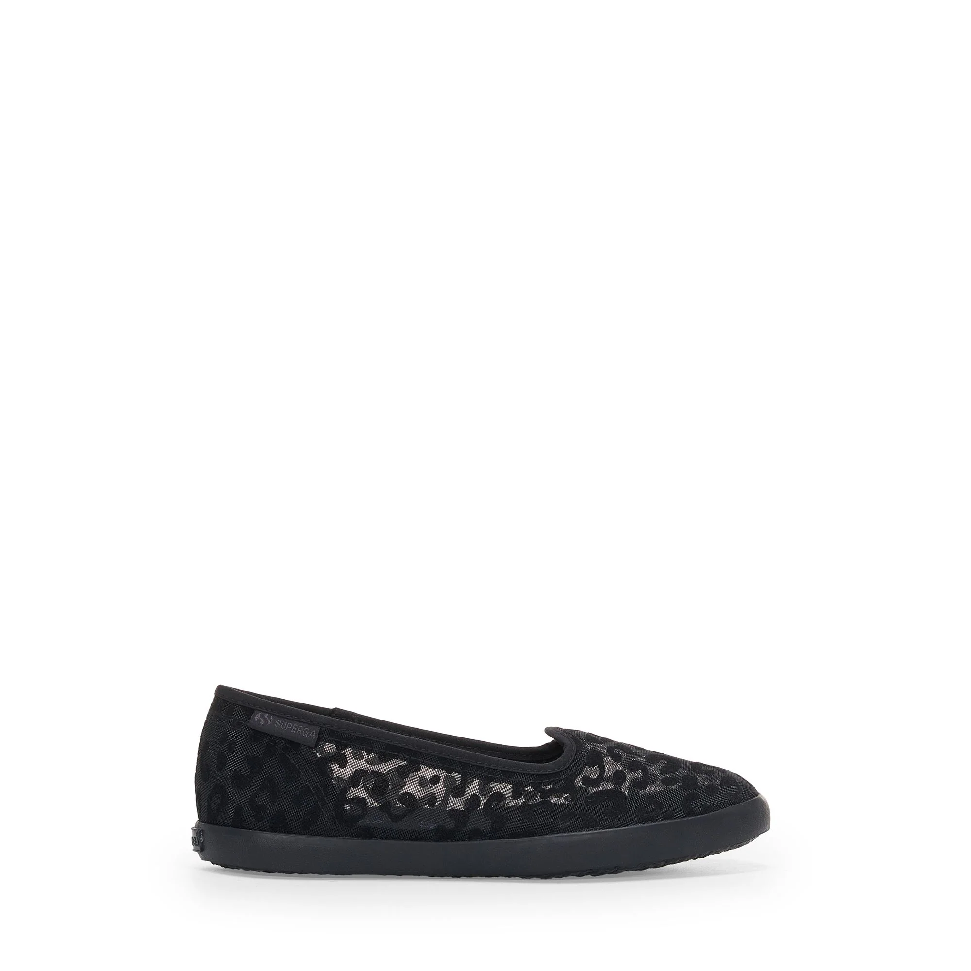 2441 BALLERINA NET LEOPARD - Ballerine - Ballerina - Woman - Black-Black