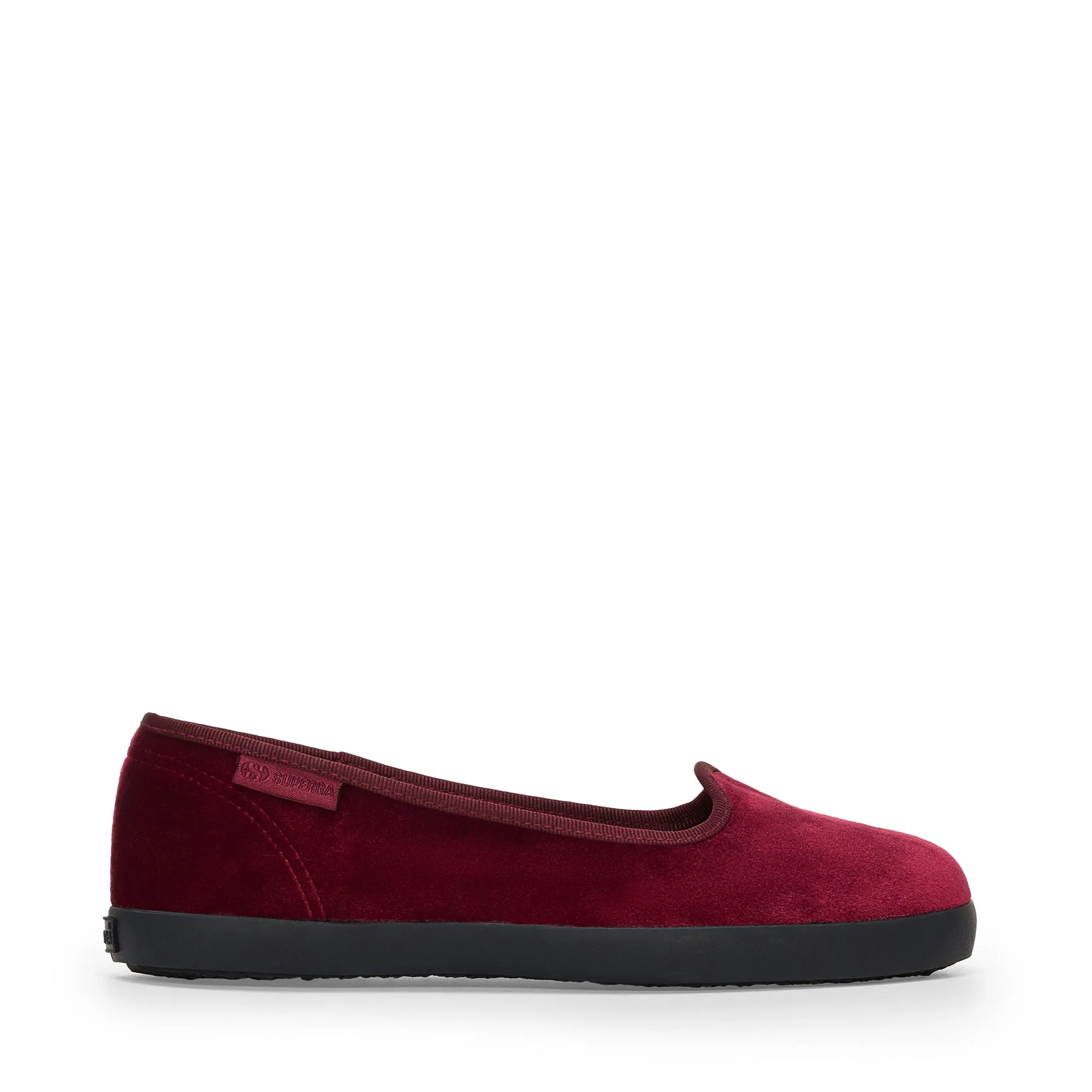 2441 VELVET BALLERINA - Ballerine - Ballerina - Woman - Red Bordeaux-F Black