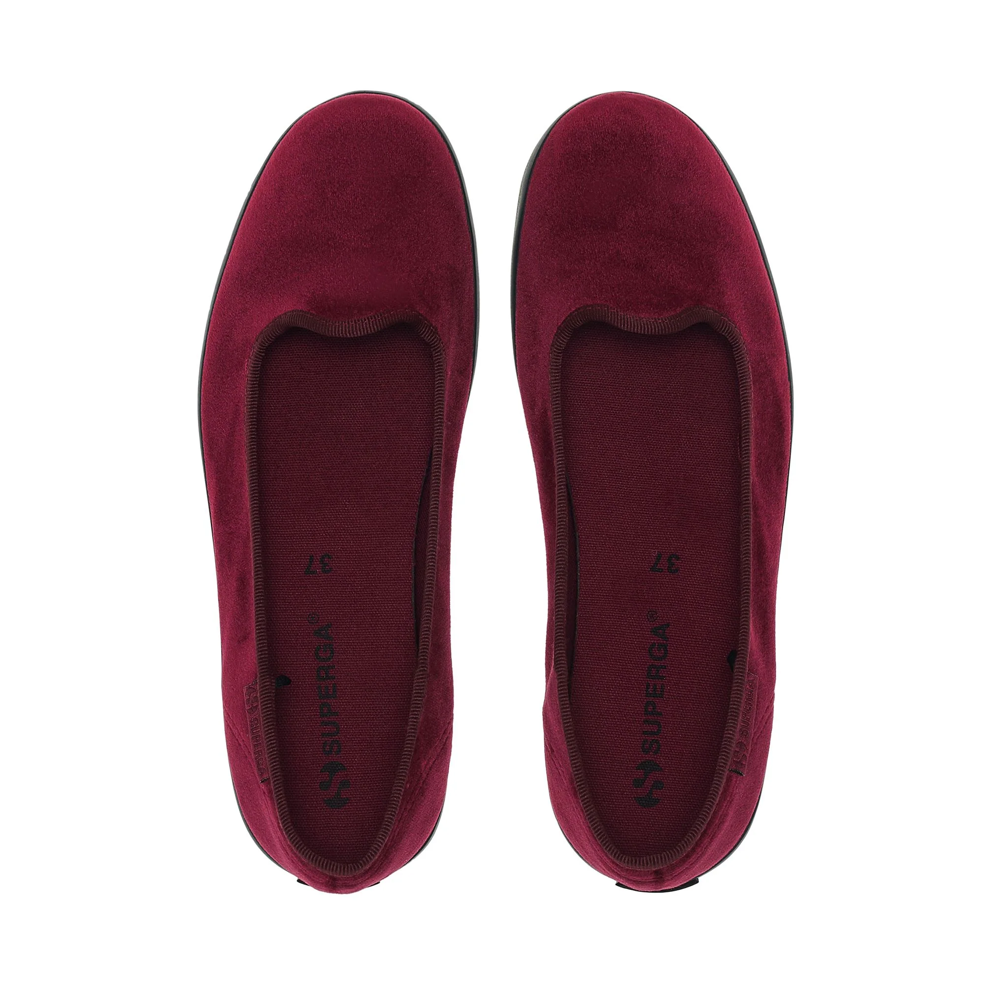 2441 VELVET BALLERINA - Ballerine - Ballerina - Woman - Red Bordeaux-F Black - Image 4