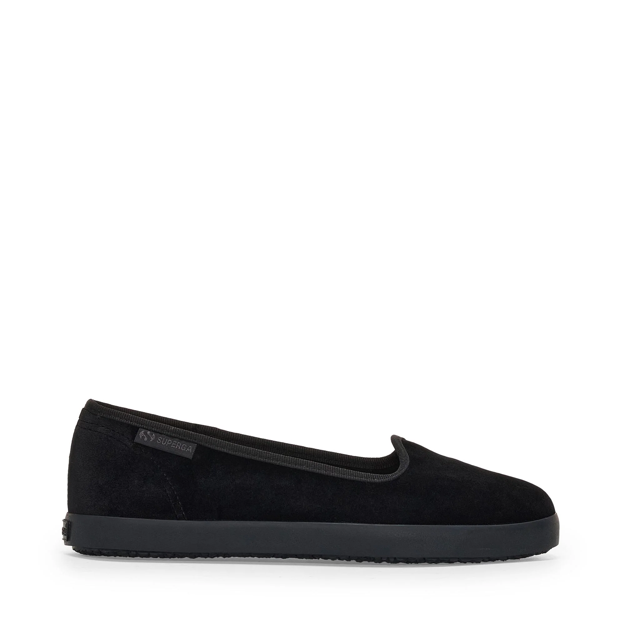 2441 VELVET BALLERINA - Ballerine - Ballerina - Woman - Total Black-Black