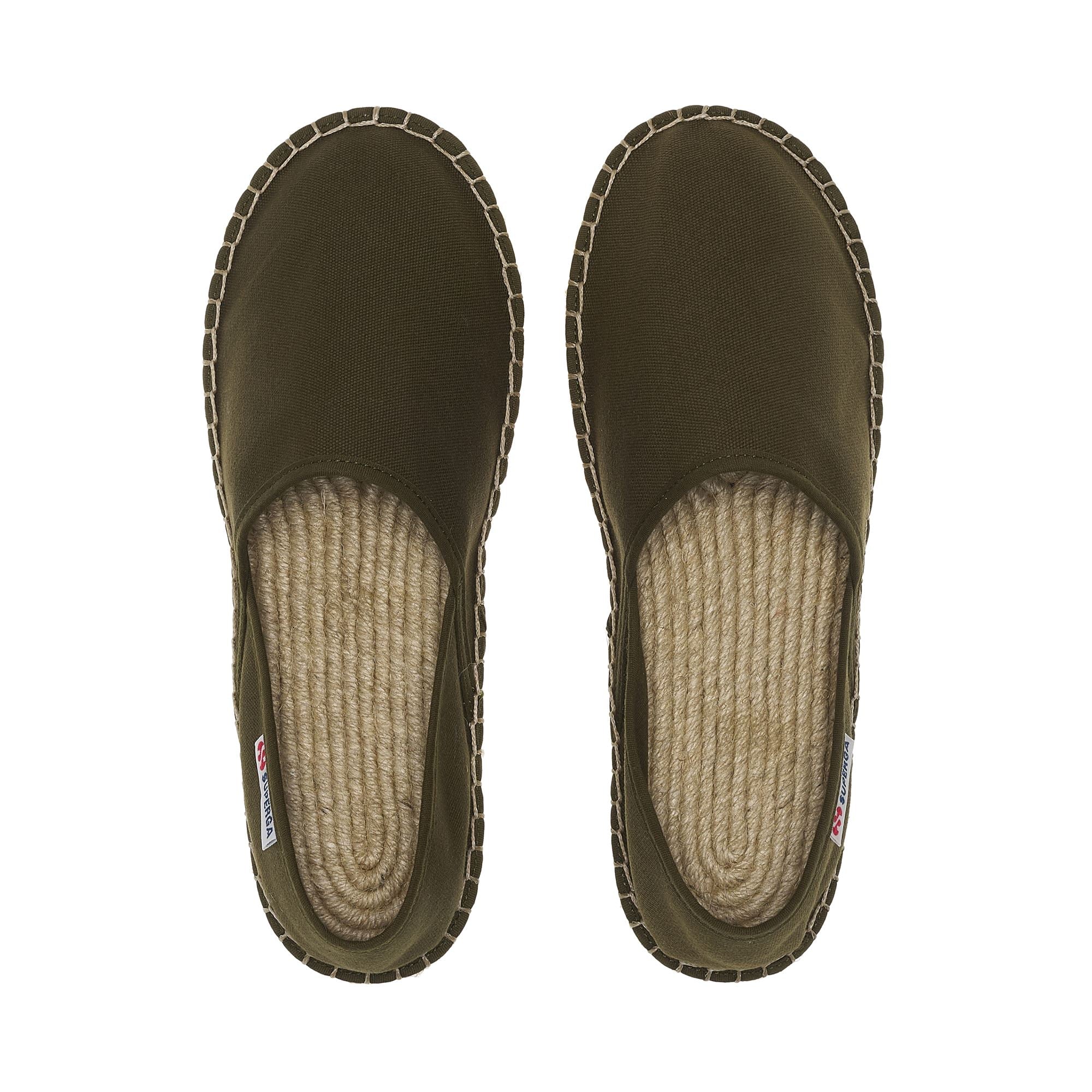 3009 CANVAS ESPADRILLA - Espadrilles - Low Heel - Unisex - Green Dk Olive-Natural-Green Dk Olive - Image 4