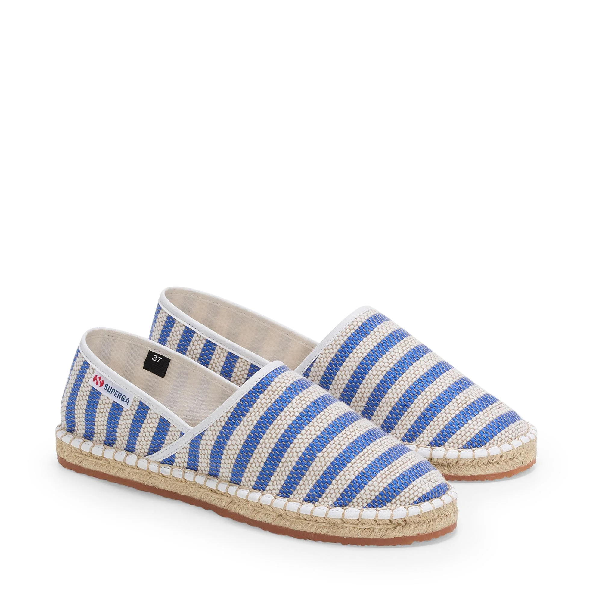 3009 COTTON STRIPES - Espadrilles - Low Heel - Unisex - Blue-Off White - Image 2