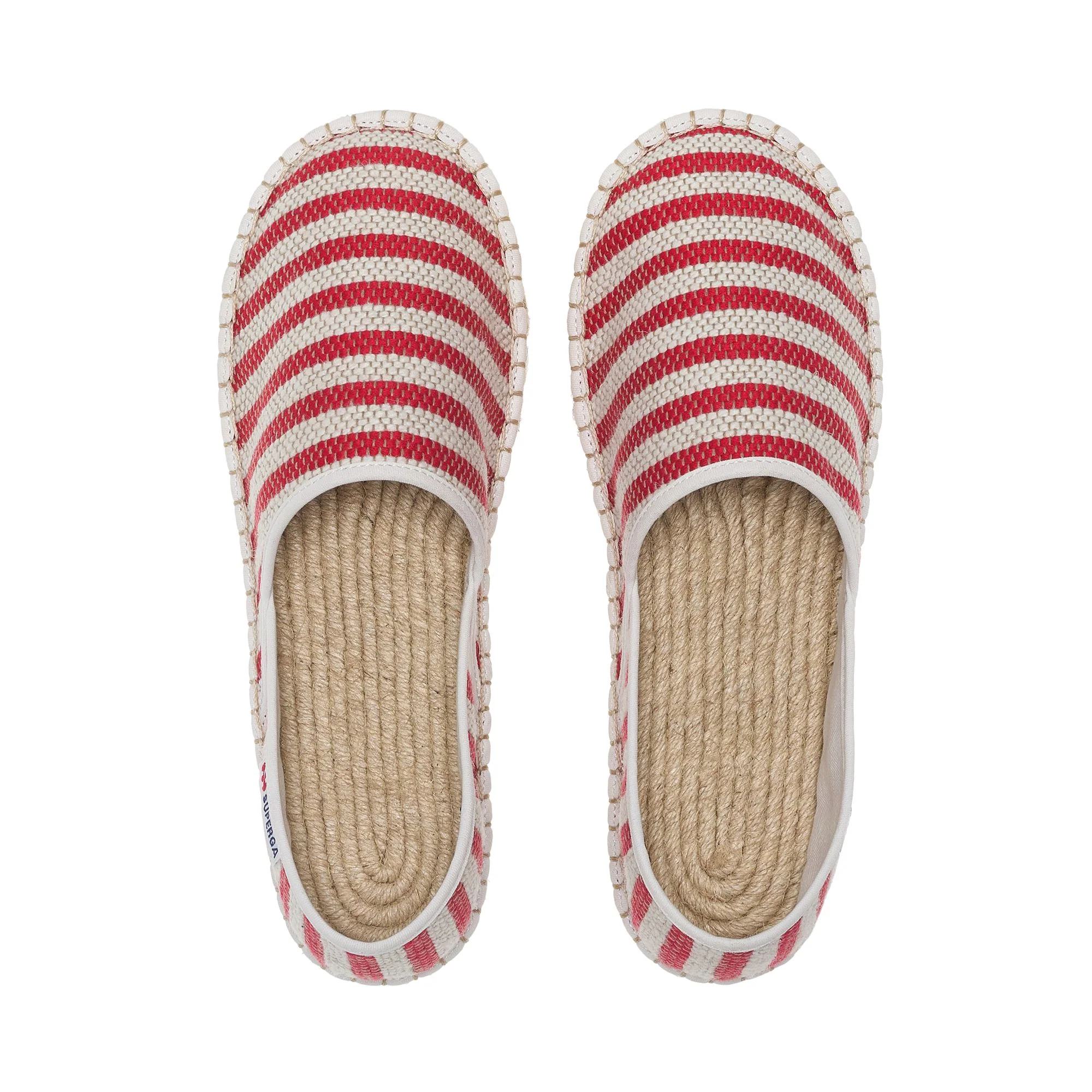 3009 COTTON STRIPES - Espadrilles - Low Heel - Unisex - Red-Off White - Image 4