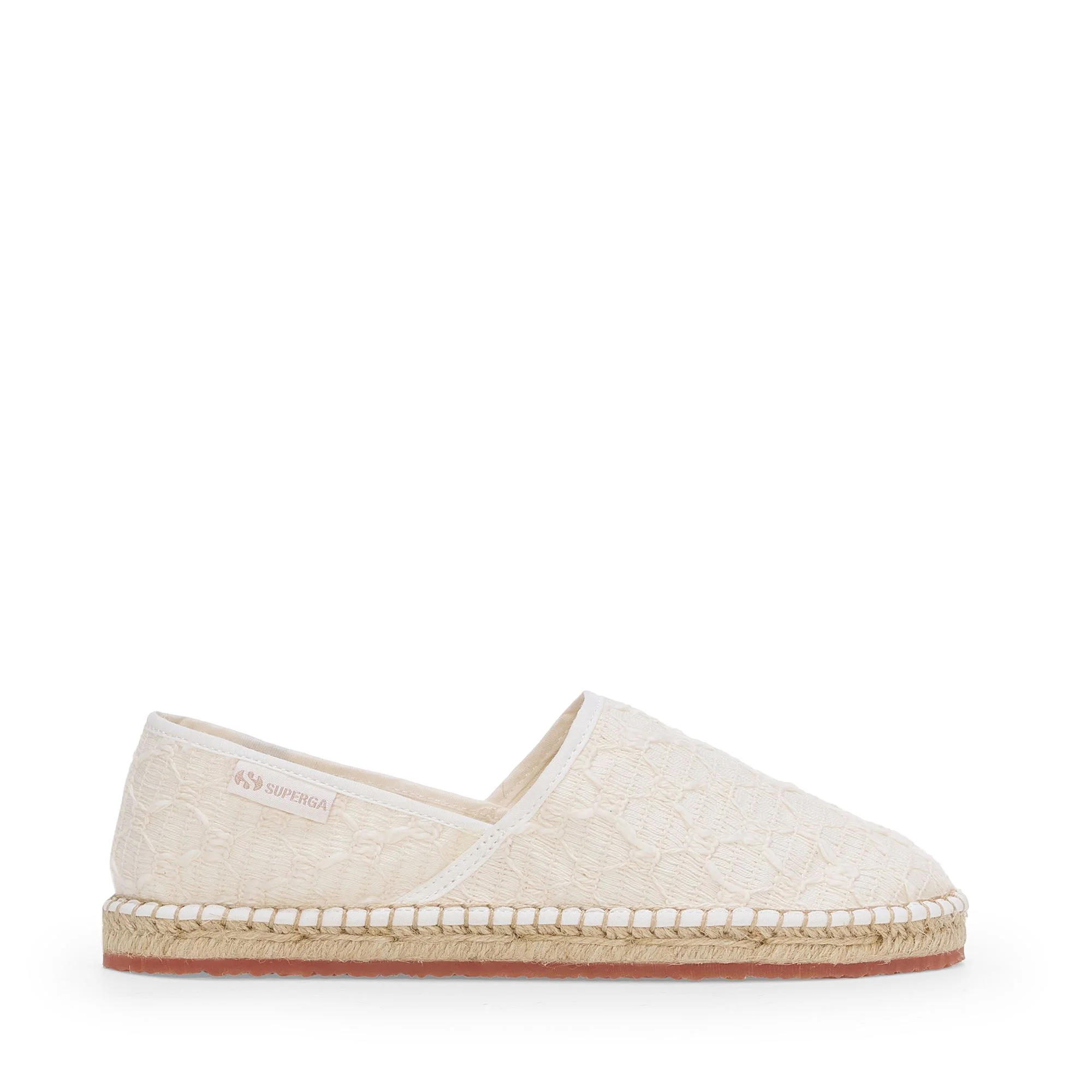 3009 CROCHET ROPE - Espadrilles - Low Heel - Woman - White Avorio Natural