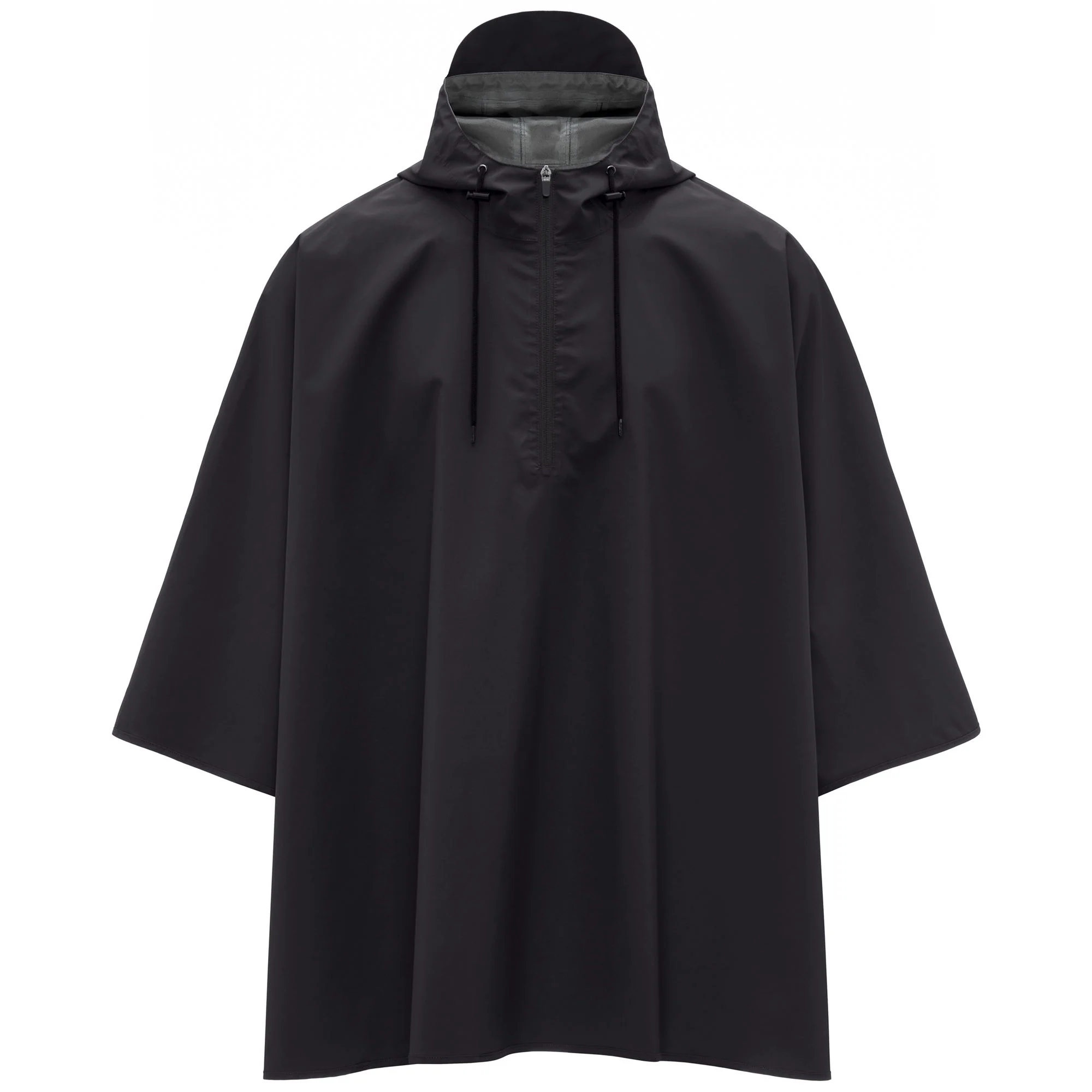 PONCHO RAGGIERA LOGO - Jackets - Poncho - Unisex - Black-Grey MD