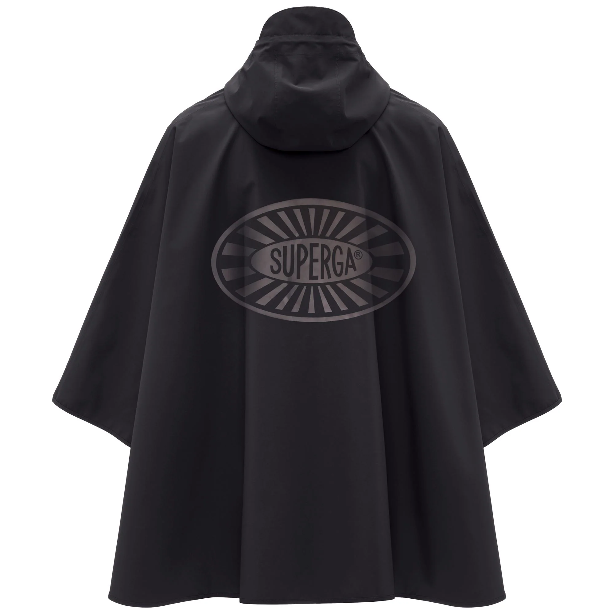 PONCHO RAGGIERA LOGO - Jackets - Poncho - Unisex - Black-Grey MD - Image 3
