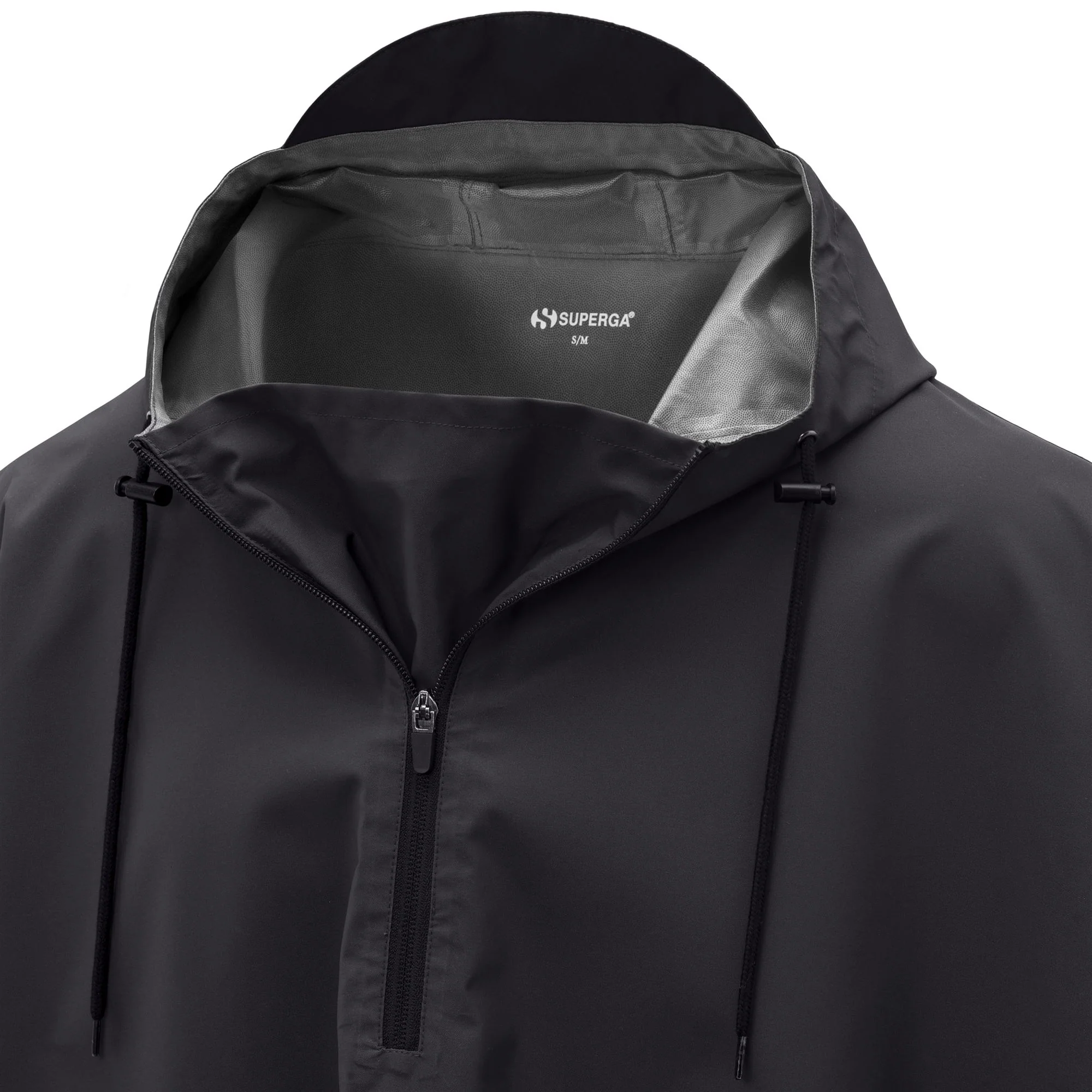 PONCHO RAGGIERA LOGO - Jackets - Poncho - Unisex - Black-Grey MD - Image 5
