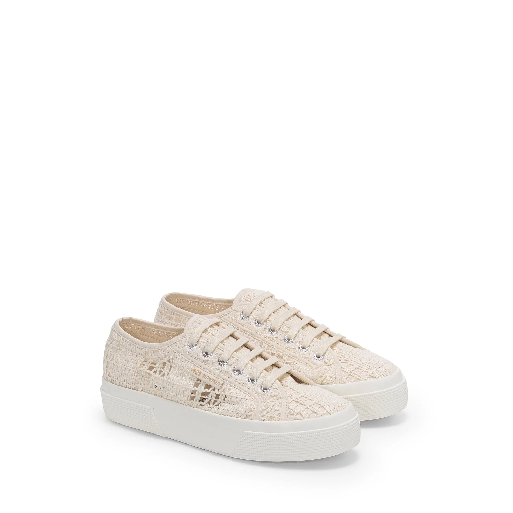 2740 PLATFORM CROCHET - Lady Shoes - Wedge - Woman - Beige Raw Braid-FAvorio - Image 2