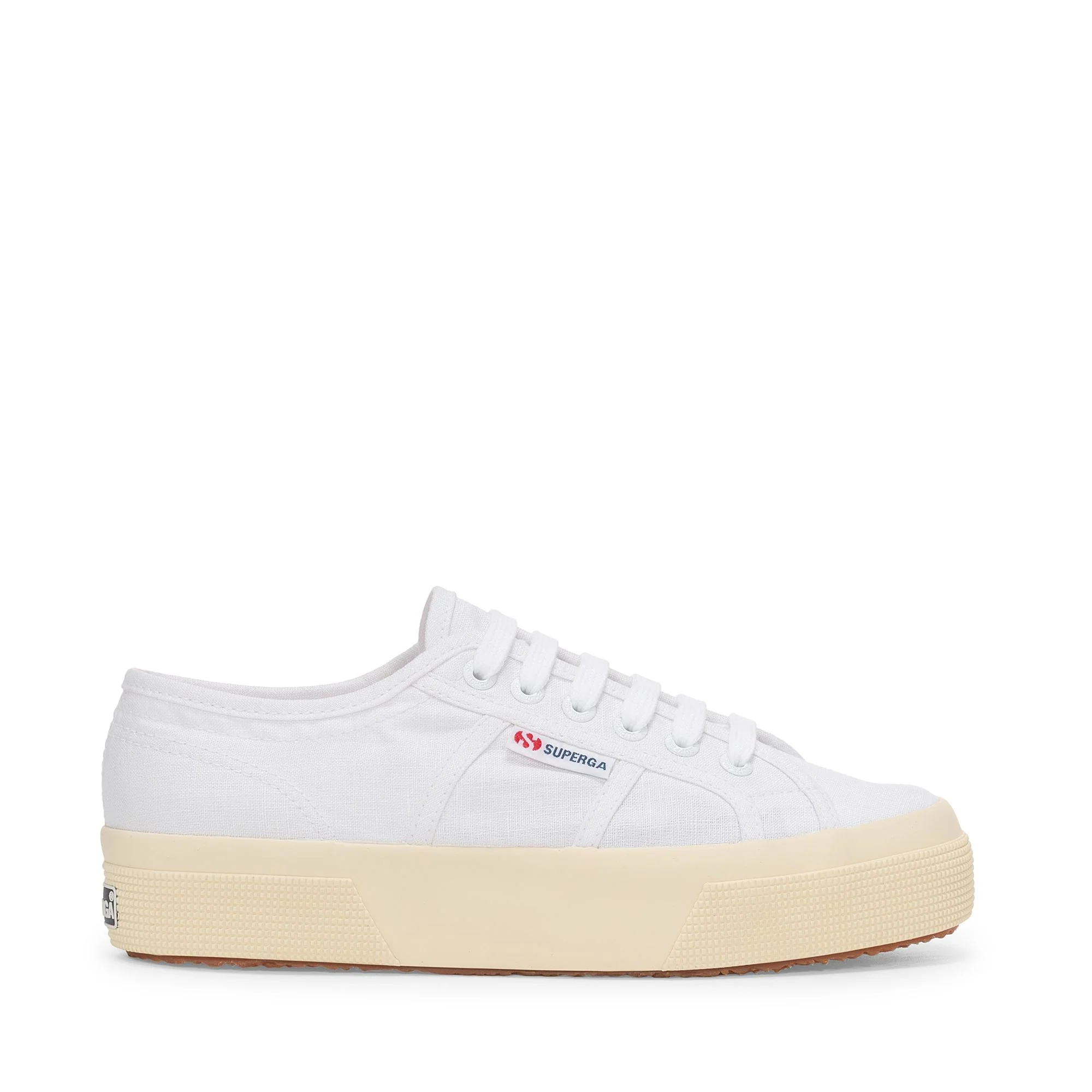 2740 PLATFORM LINEN - Lady Shoes - Wedge - Woman - White-F Off White