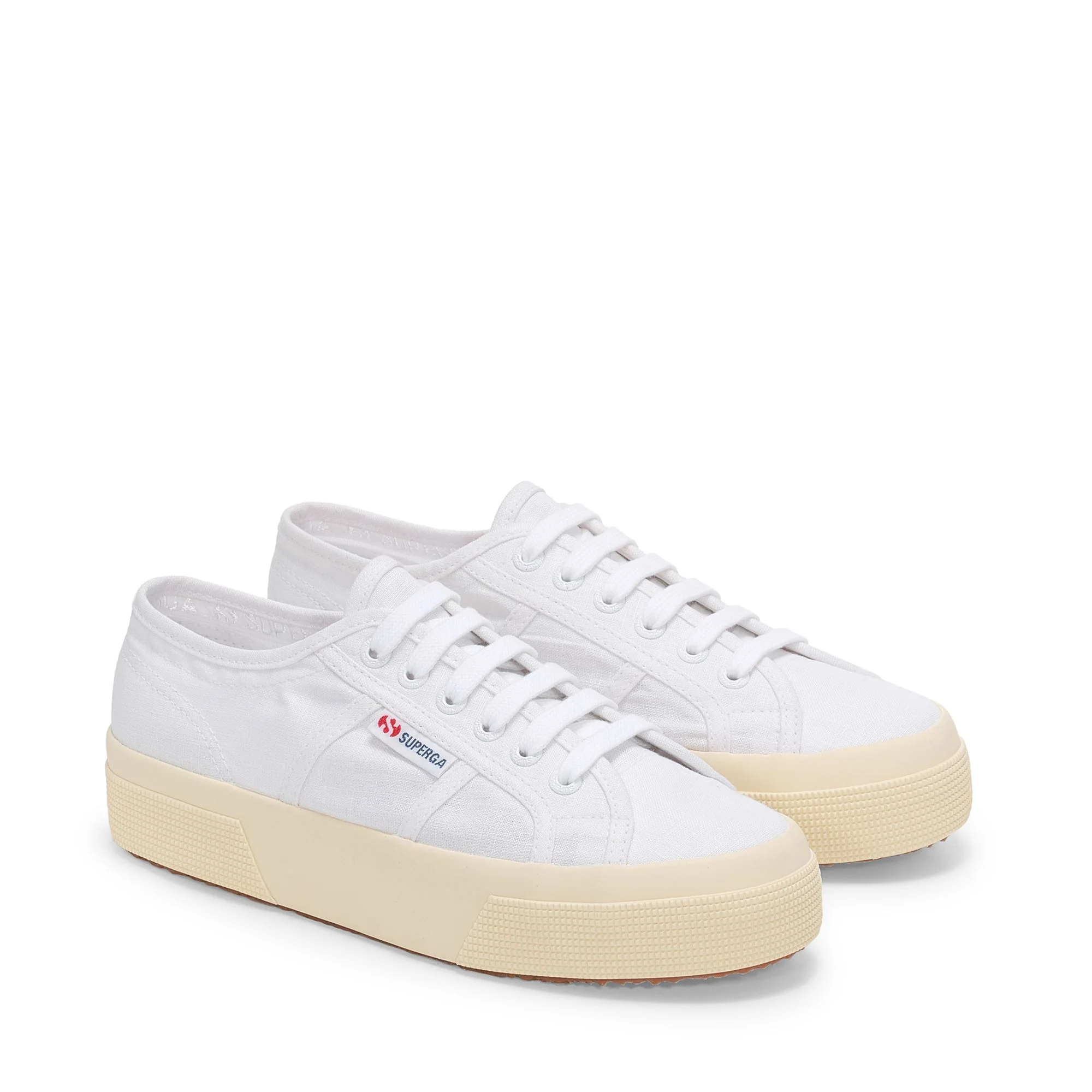 2740 PLATFORM LINEN - Lady Shoes - Wedge - Woman - White-F Off White - Image 2
