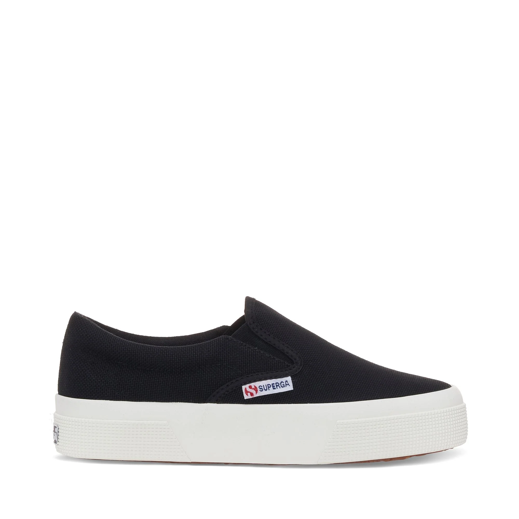 2740 PLATFORM SLIPON - Lady Shoes - Wedge - Woman - Black-F Avorio