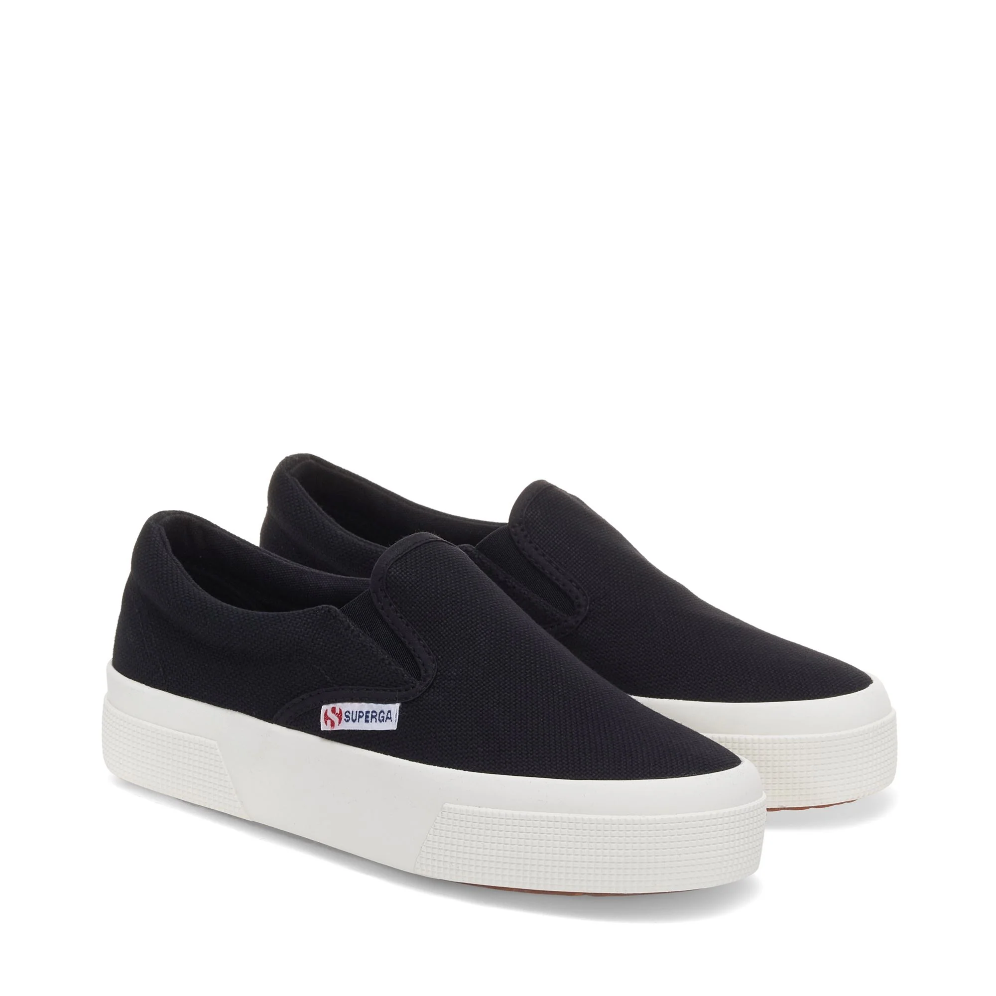 2740 PLATFORM SLIPON - Lady Shoes - Wedge - Woman - Black-F Avorio - Image 2