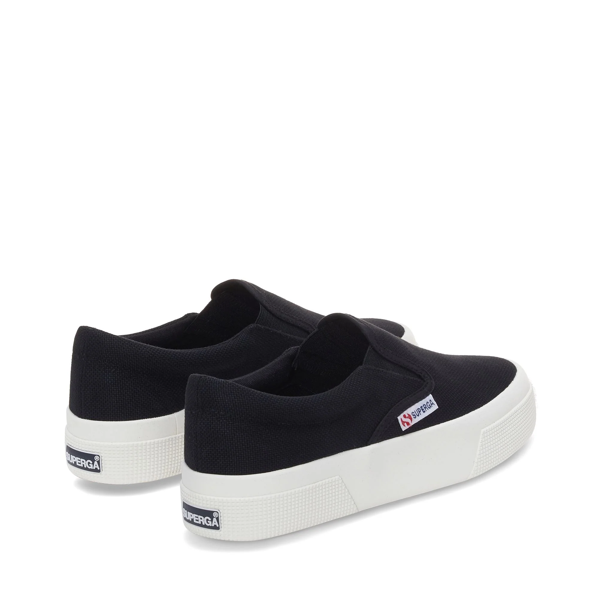 2740 PLATFORM SLIPON - Lady Shoes - Wedge - Woman - Black-F Avorio - Image 3