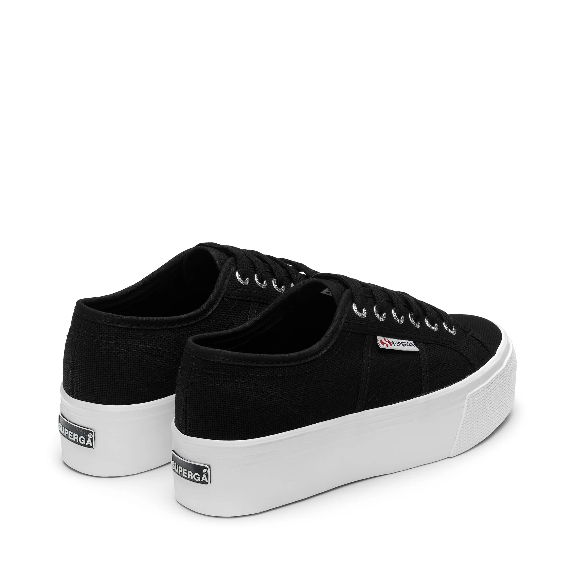 2790 PLATFORM - Lady Shoes - Wedge - Woman - Black-FWhite-Black Caviar - Image 3