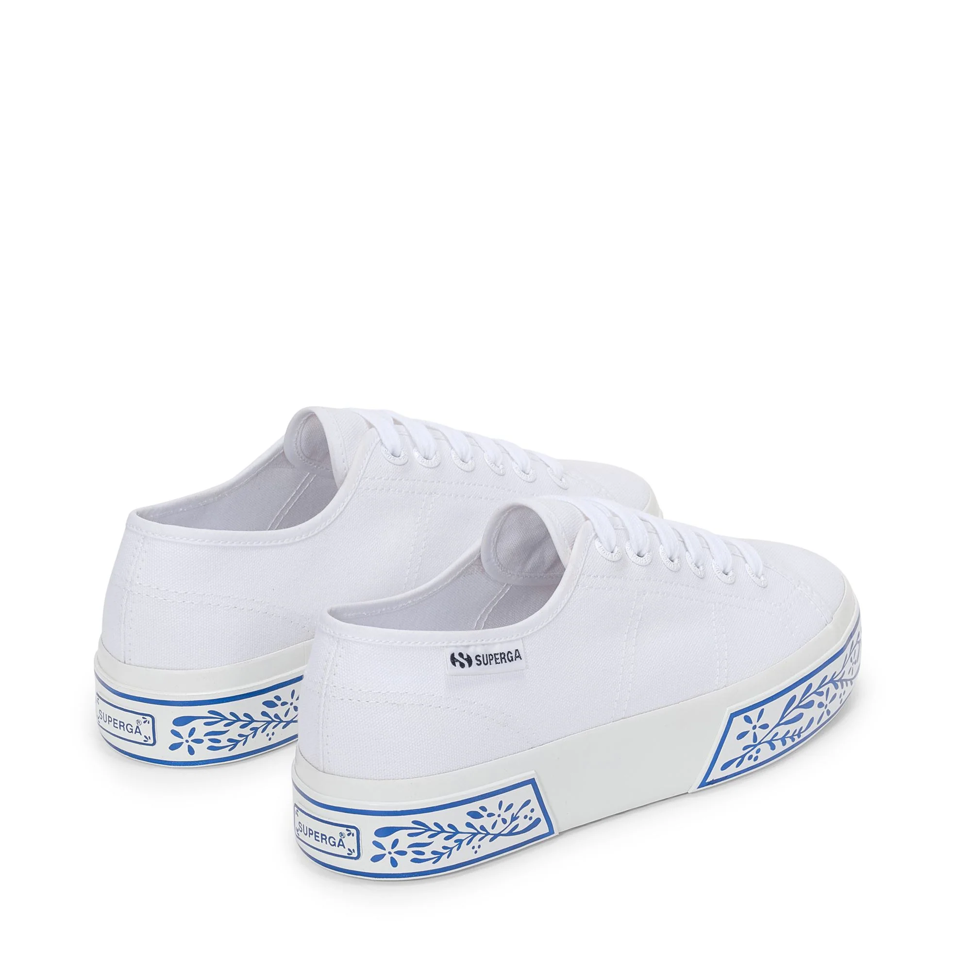 3740 PLATFORM CERAMIC PRINT LEGGERA - Lady Shoes - Wedge - Woman - White-Blue Ceramic - Image 3