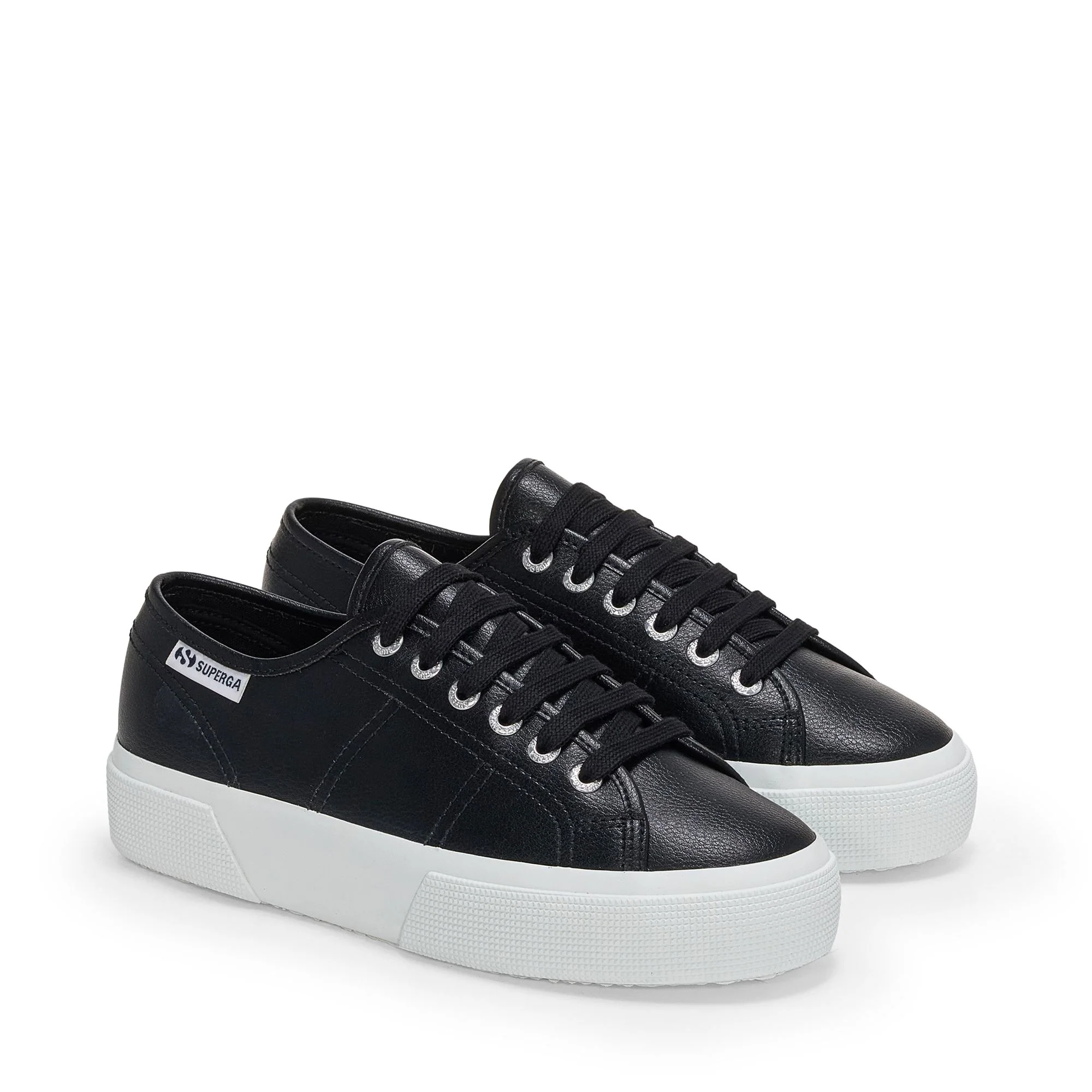 3740 PLATFORM VEGAN TUMBLED MATERIAL LEGGERA - Lady Shoes - Wedge - Woman - Black - Image 2