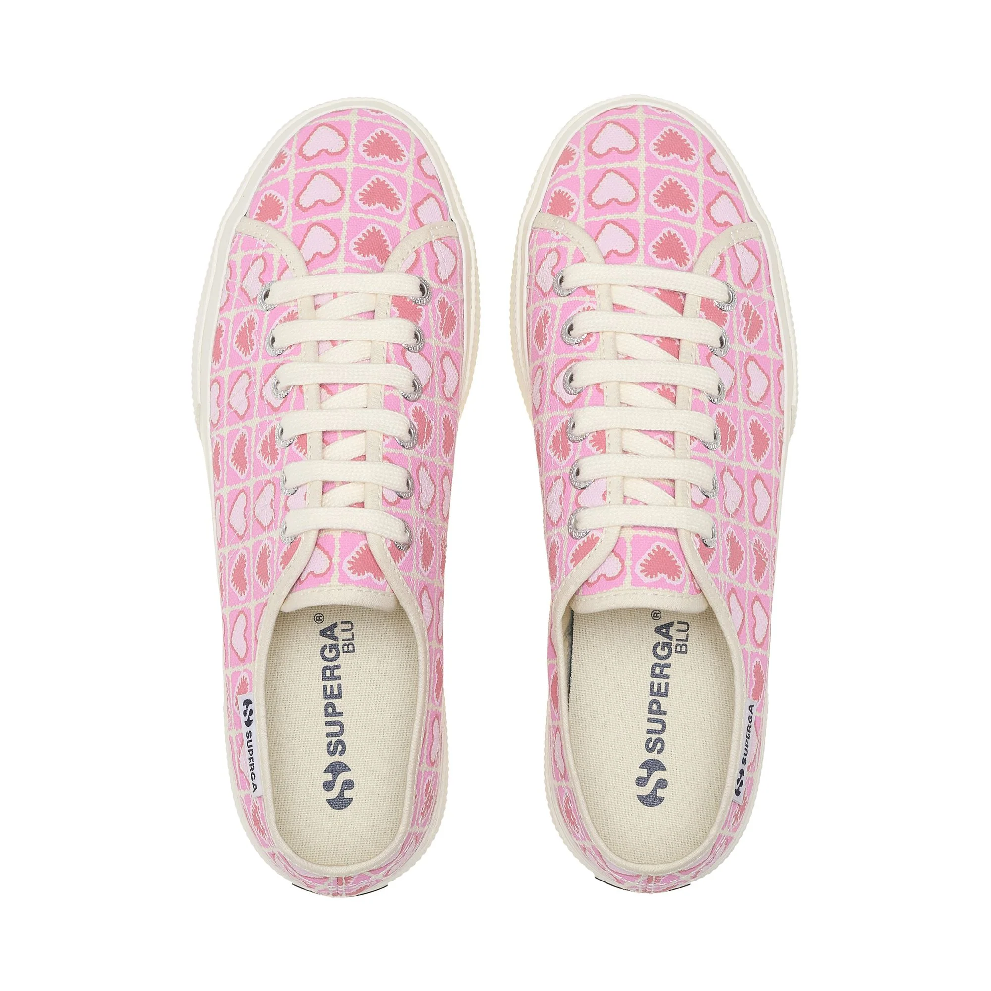 3790 PLATFORM HEART CROCHET PRINT LEGGERA - Lady Shoes - Wedge - Woman - Pink-Beige-Coral - Image 4