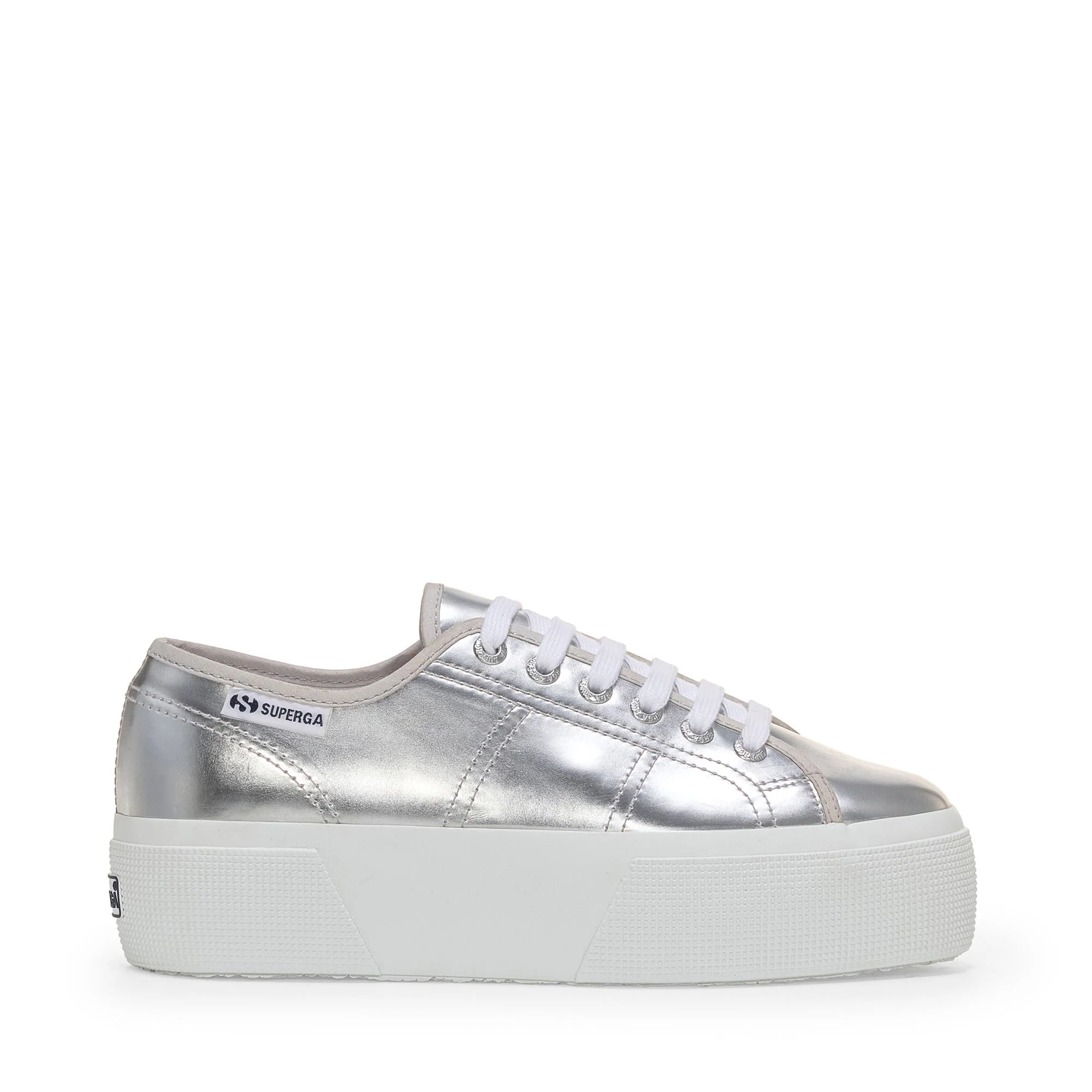 3790 PLATFORM MIRROR SYNTHETIC MATERIAL - Lady Shoes - Wedge - Woman - Silver