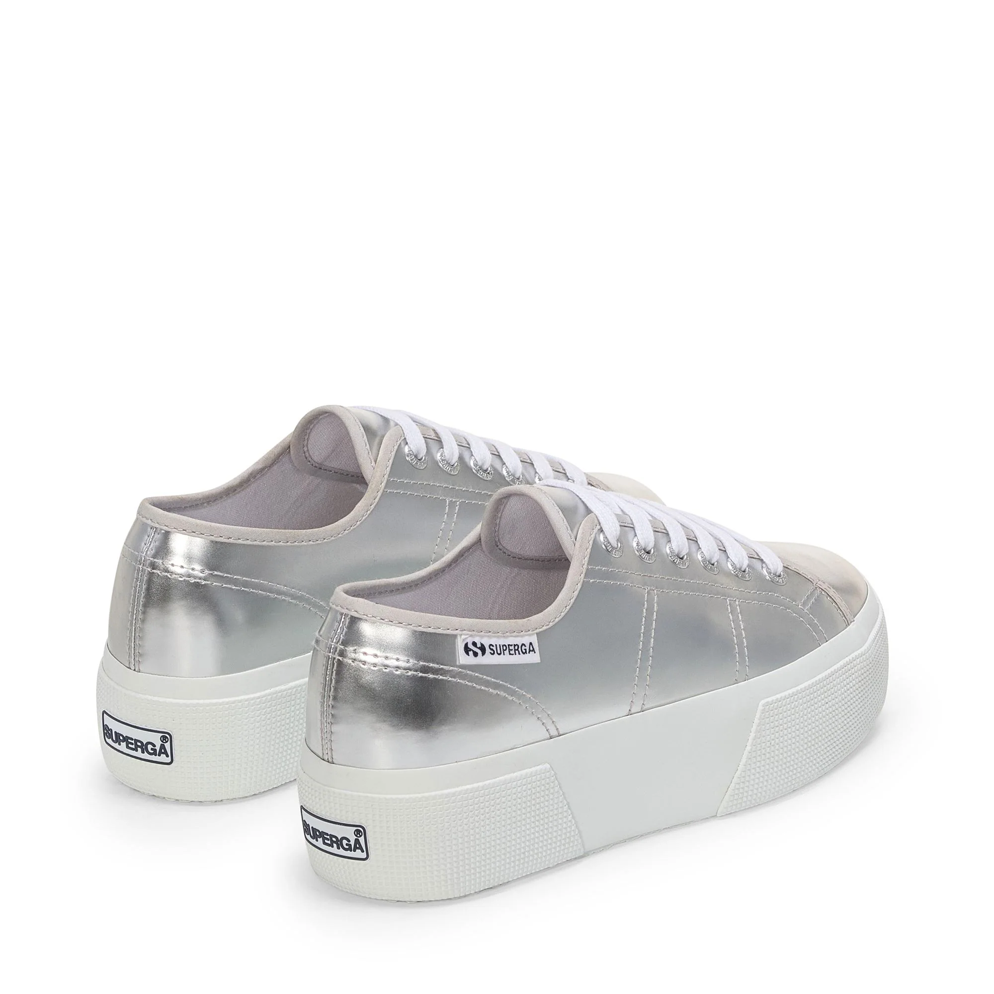 3790 PLATFORM MIRROR SYNTHETIC MATERIAL - Lady Shoes - Wedge - Woman - Silver - Image 3