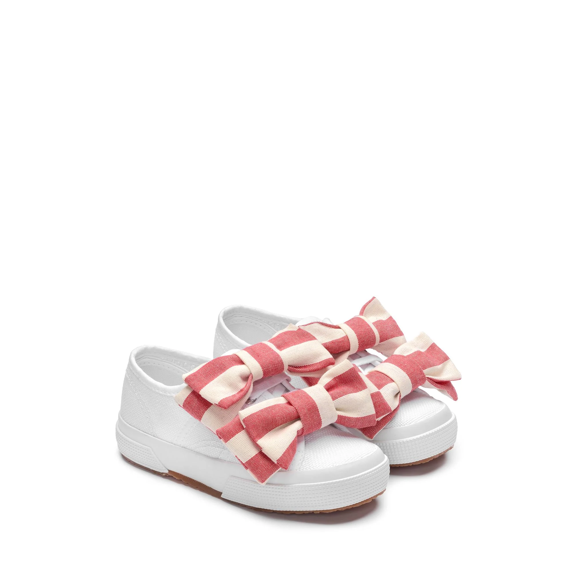 2750 KIDS COTTON RIBBON - Le Superga - Low Cut - Girl - White-OffWhite-Red - Image 2