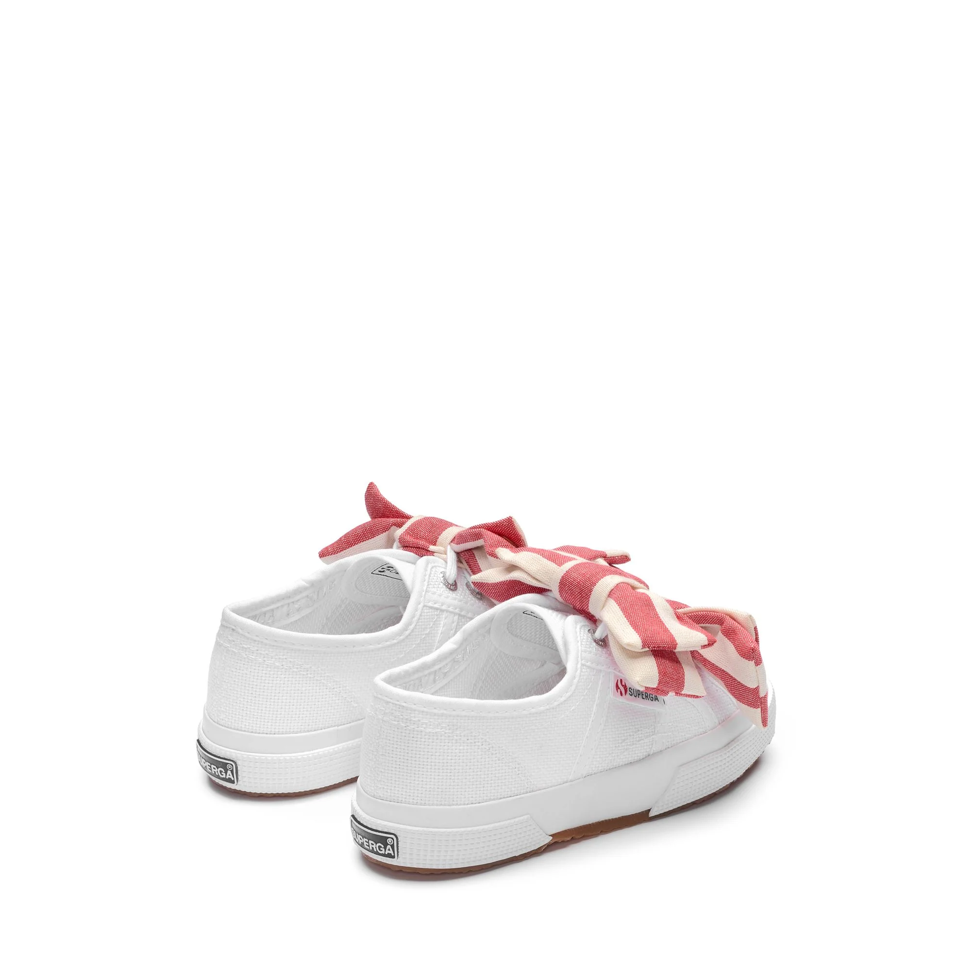 2750 KIDS COTTON RIBBON - Le Superga - Low Cut - Girl - White-OffWhite-Red - Image 3