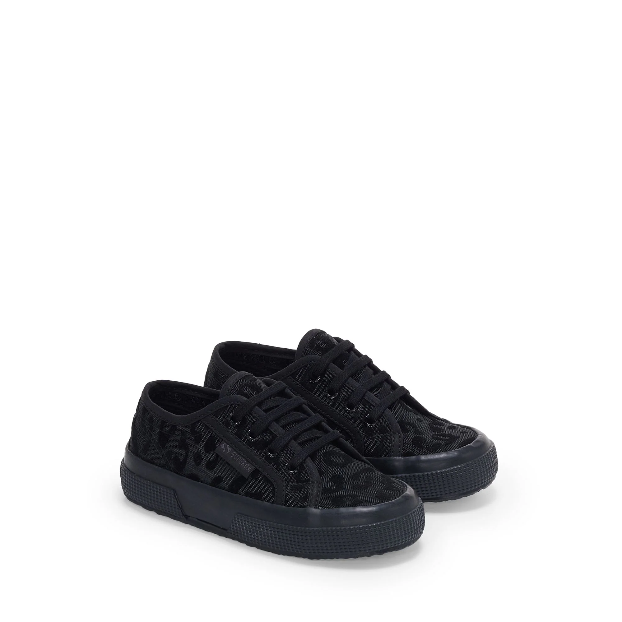 2750 KIDS NET LEOPARD - Le Superga - Low Cut - Girl - Black-Black - Image 2