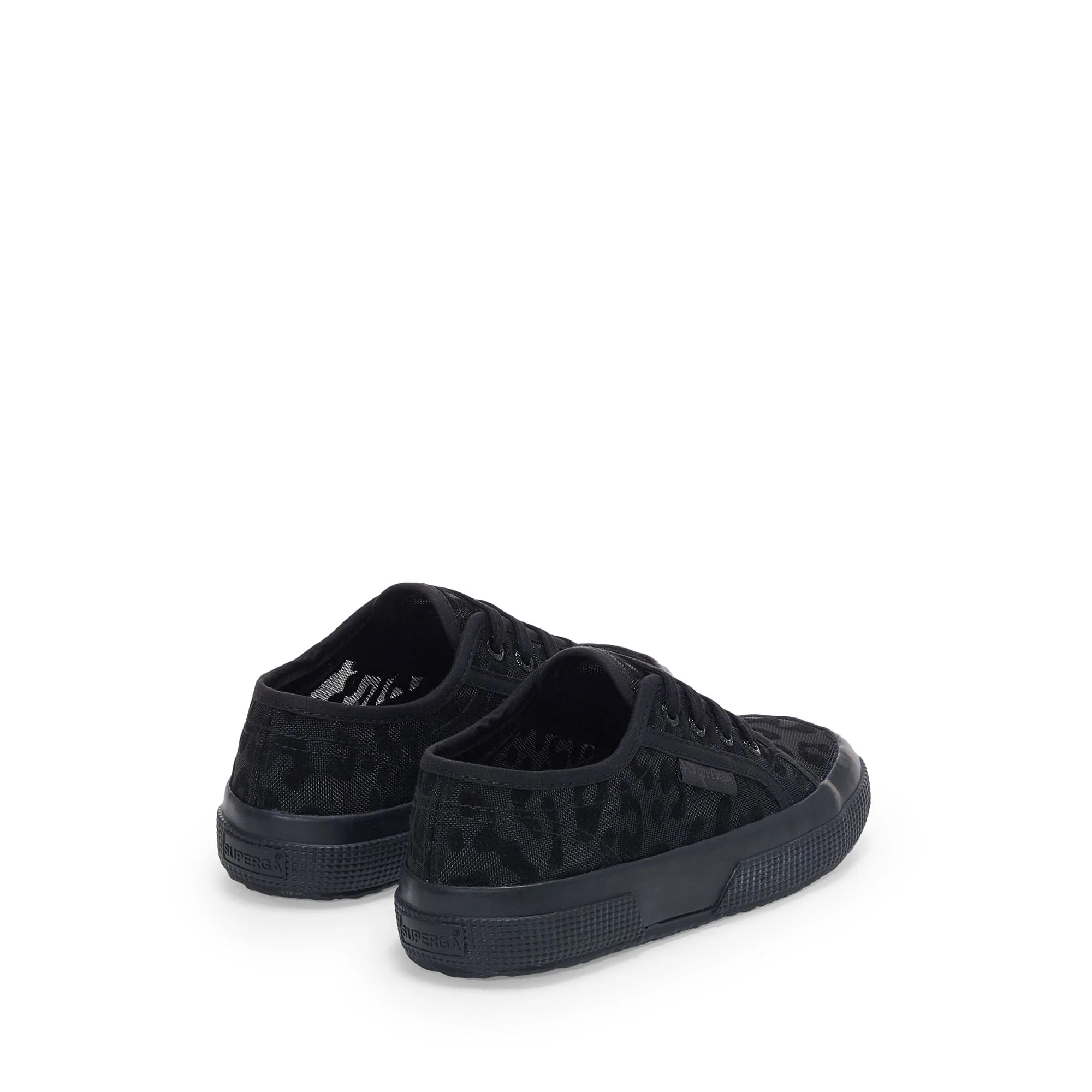 2750 KIDS NET LEOPARD - Le Superga - Low Cut - Girl - Black-Black - Image 3