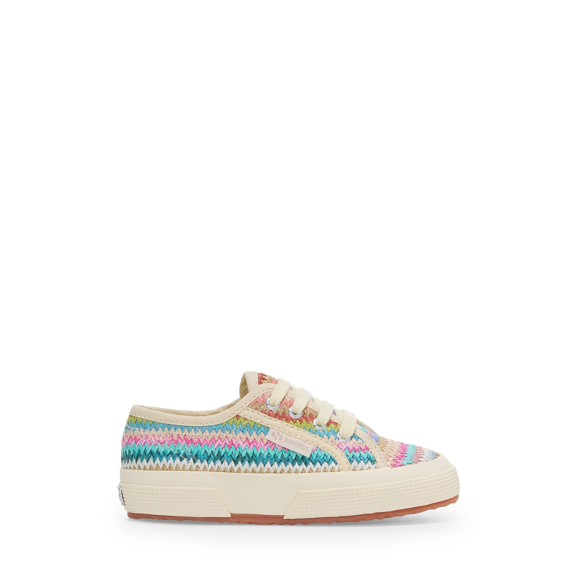 2750 KIDS RAFFIA - Le Superga - Sneaker - Girl - Lilla Multicolor Herringbone