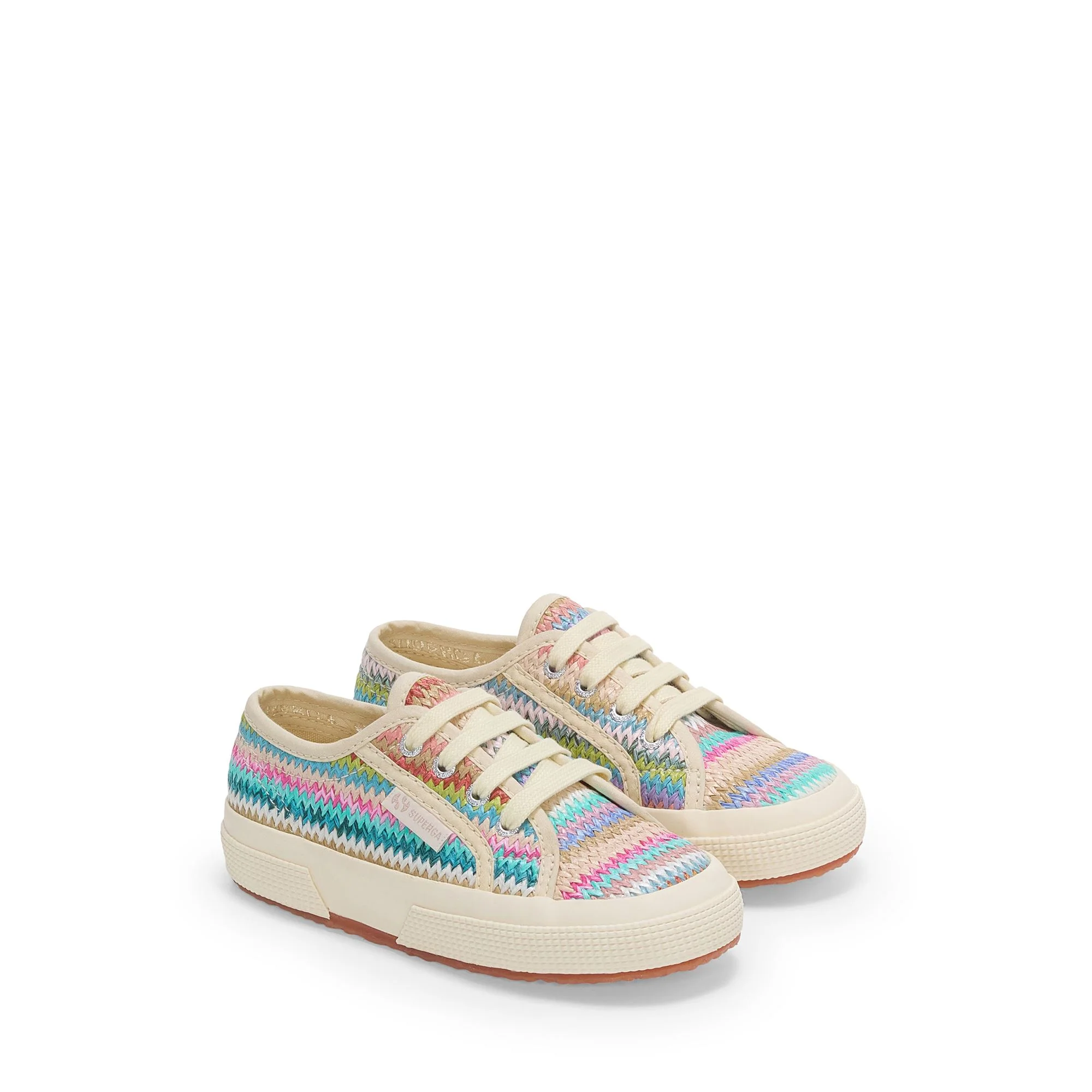 2750 KIDS RAFFIA - Le Superga - Sneaker - Girl - Lilla Multicolor Herringbone - Image 2