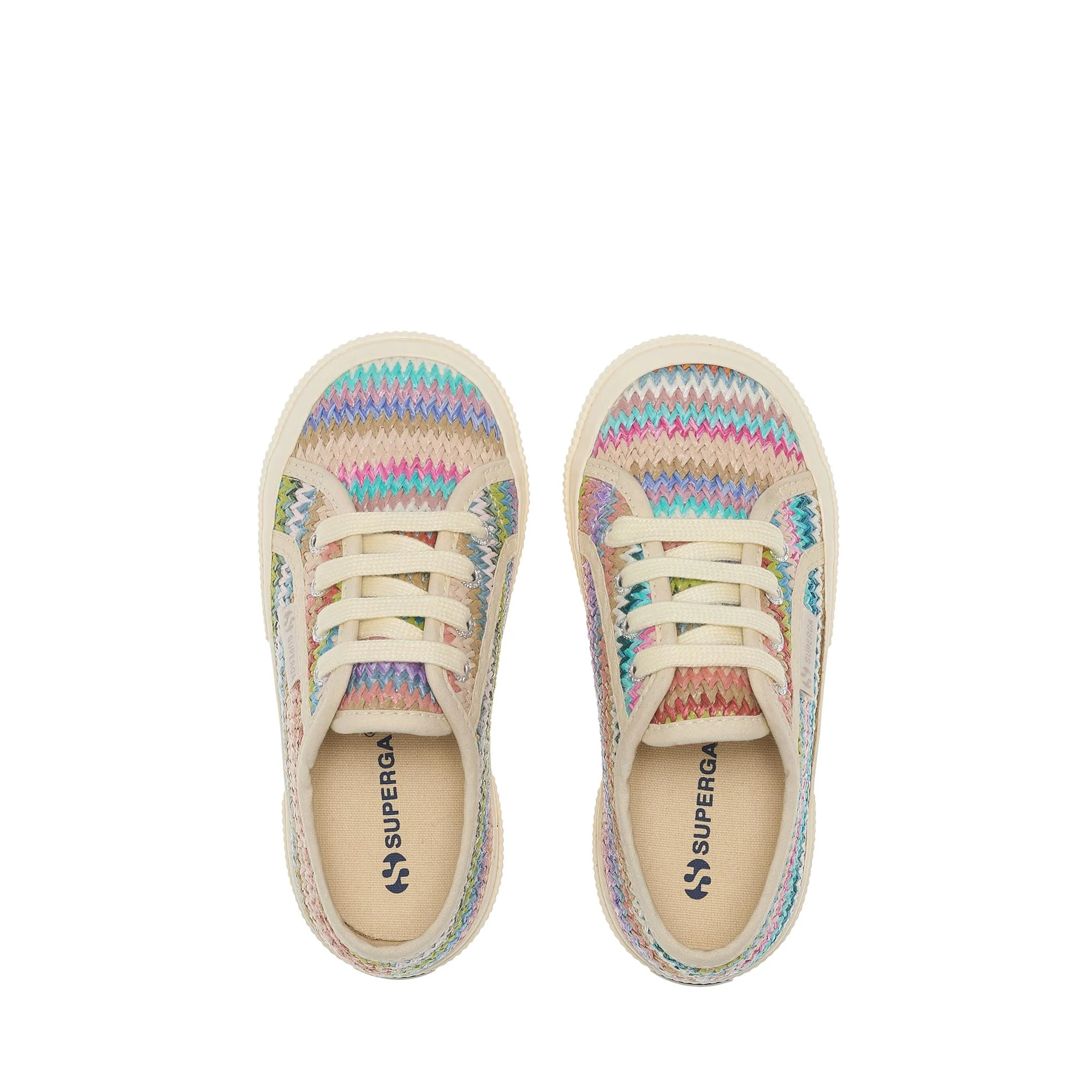 2750 KIDS RAFFIA - Le Superga - Sneaker - Girl - Lilla Multicolor Herringbone - Image 4