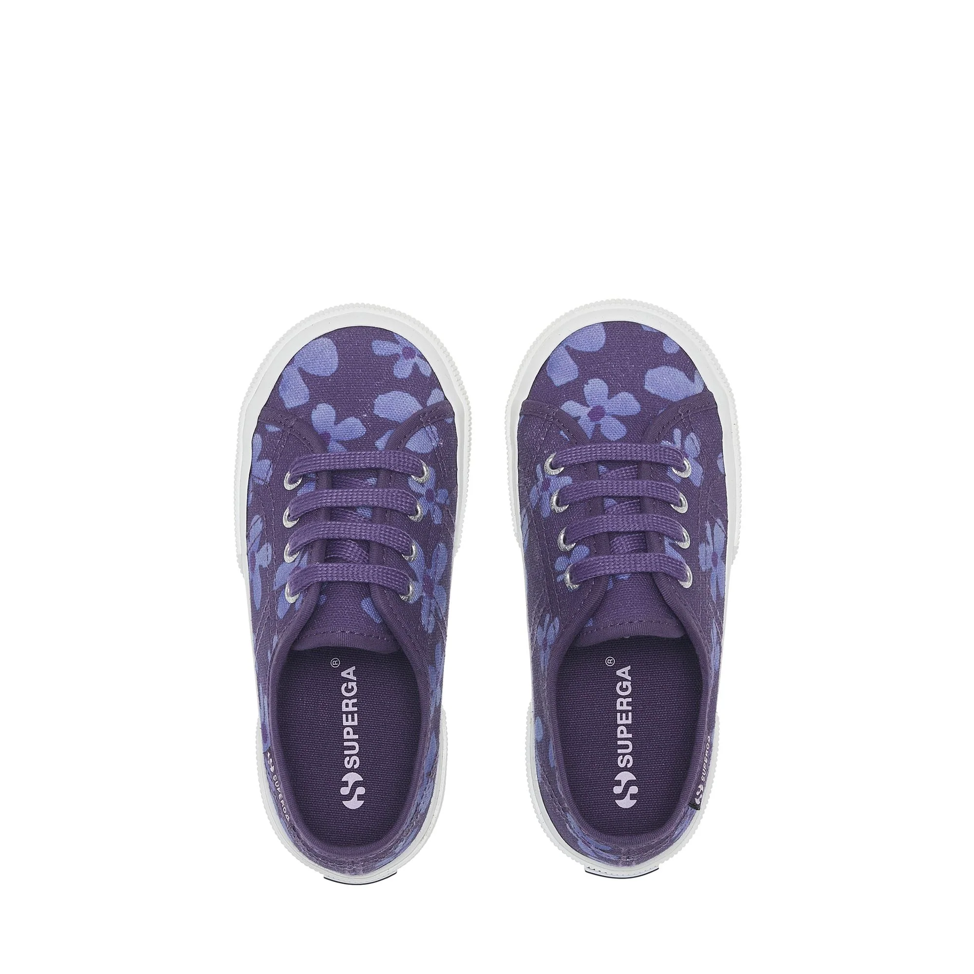 3750 KIDS FLOWER PRINT LEGGERA - Le Superga - Sneaker - Girl - Navy-Purple Wisteria - Image 4