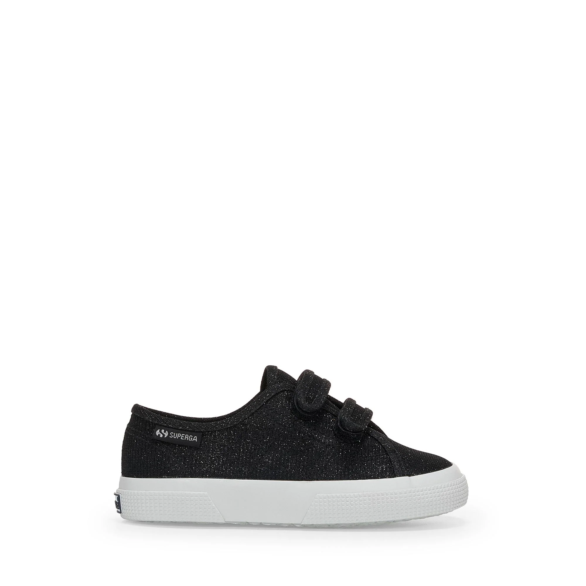 3750 KIDS STRAPS JERSEY LAME LEGGERA - Le Superga - Low Cut - Girl - Black
