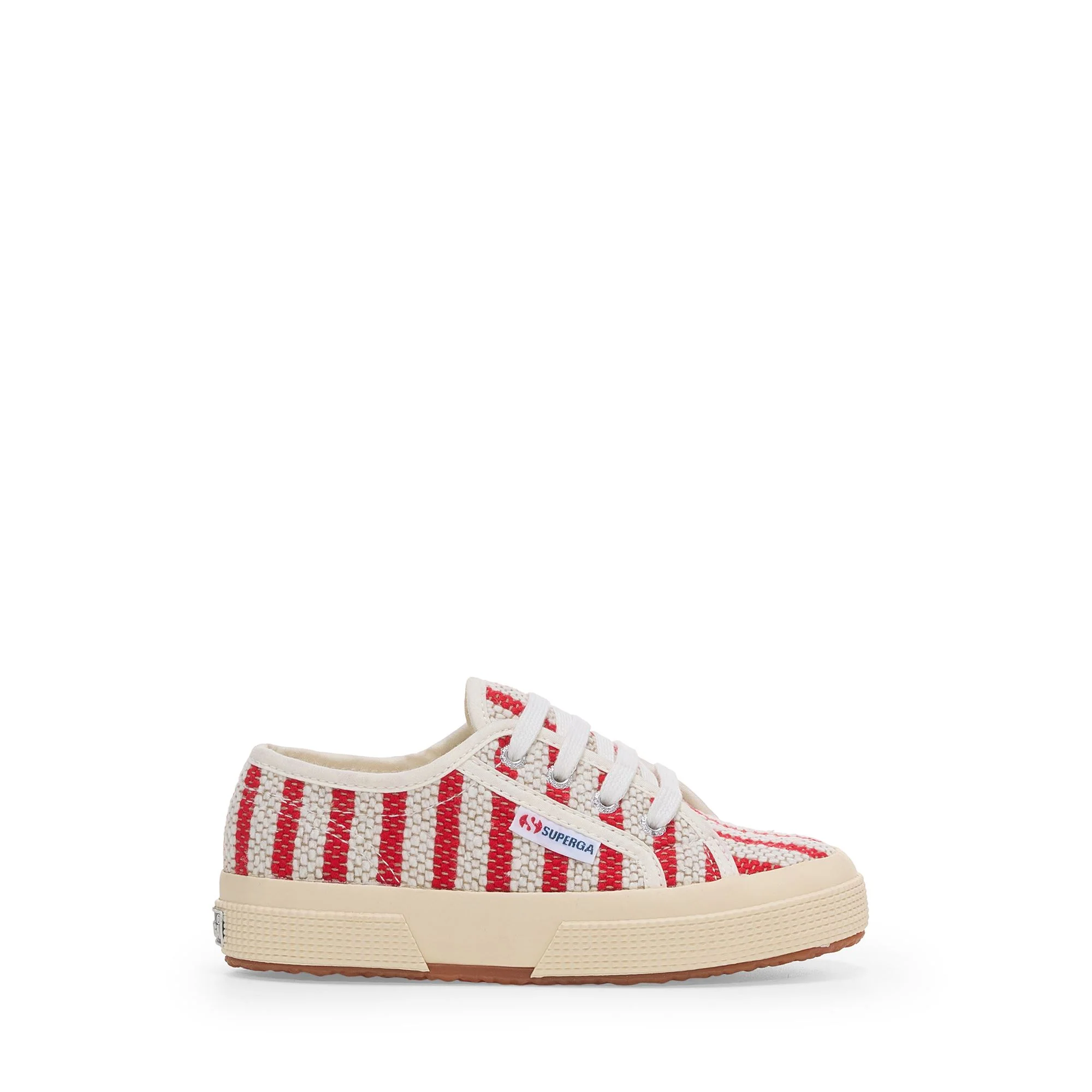 2750 KIDS COTTON STRIPES - Le Superga - Sneaker - Kid unisex - Red-Off White