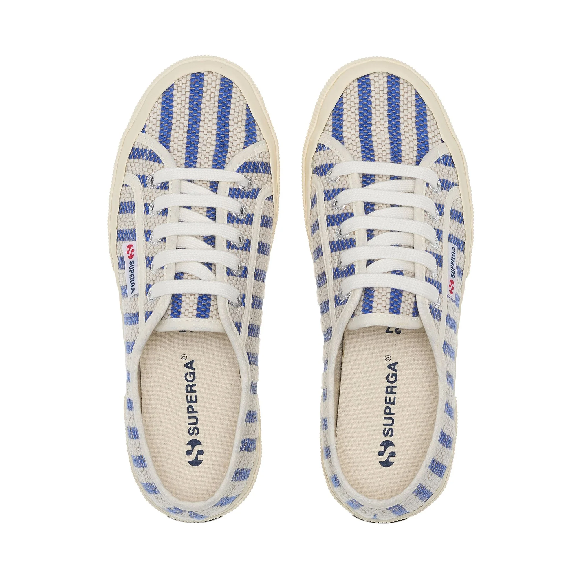 2750 COTTON STRIPES - Le Superga - Low Cut - Unisex - Blue-Off White - Image 4