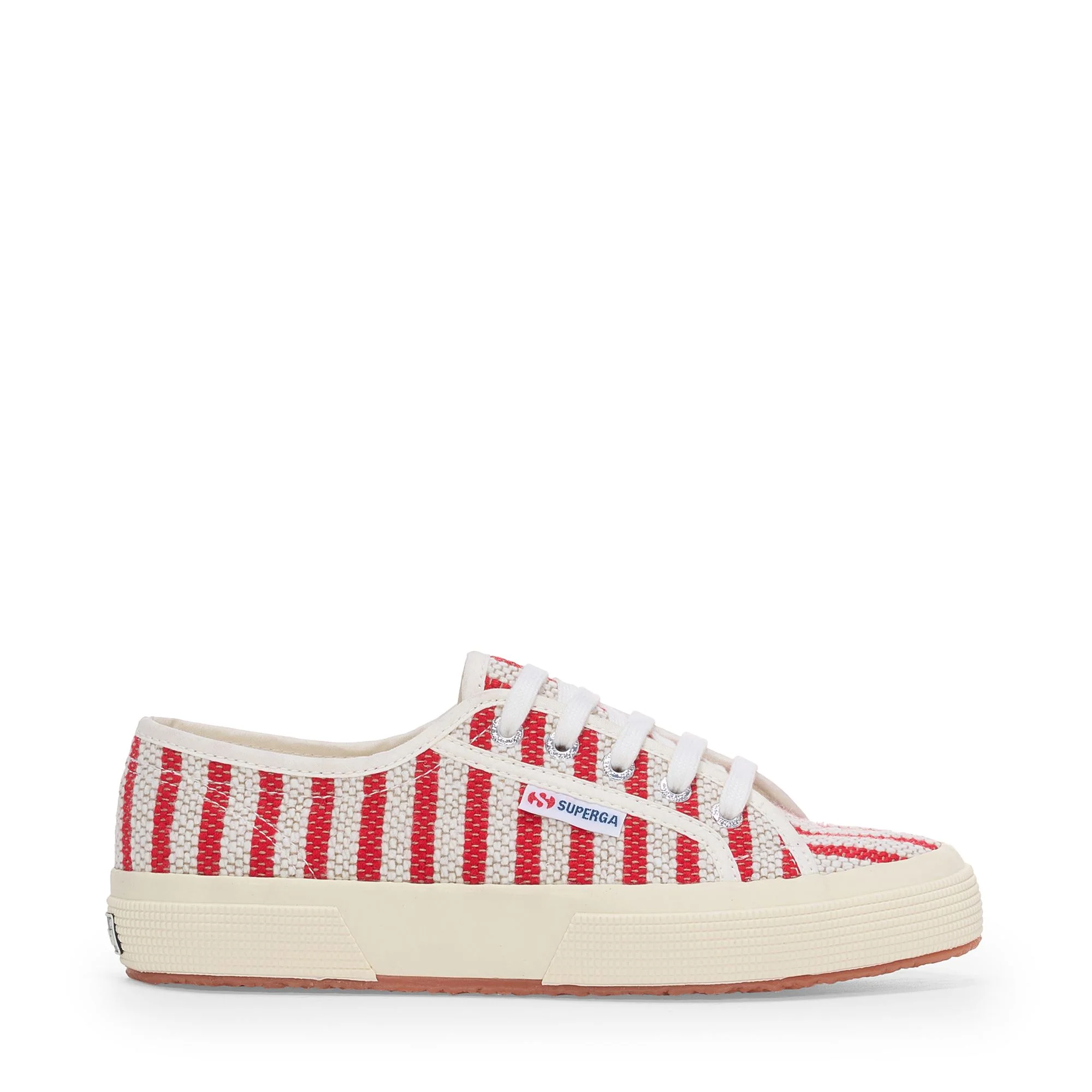 2750 COTTON STRIPES - Le Superga - Low Cut - Unisex - Red-Off White