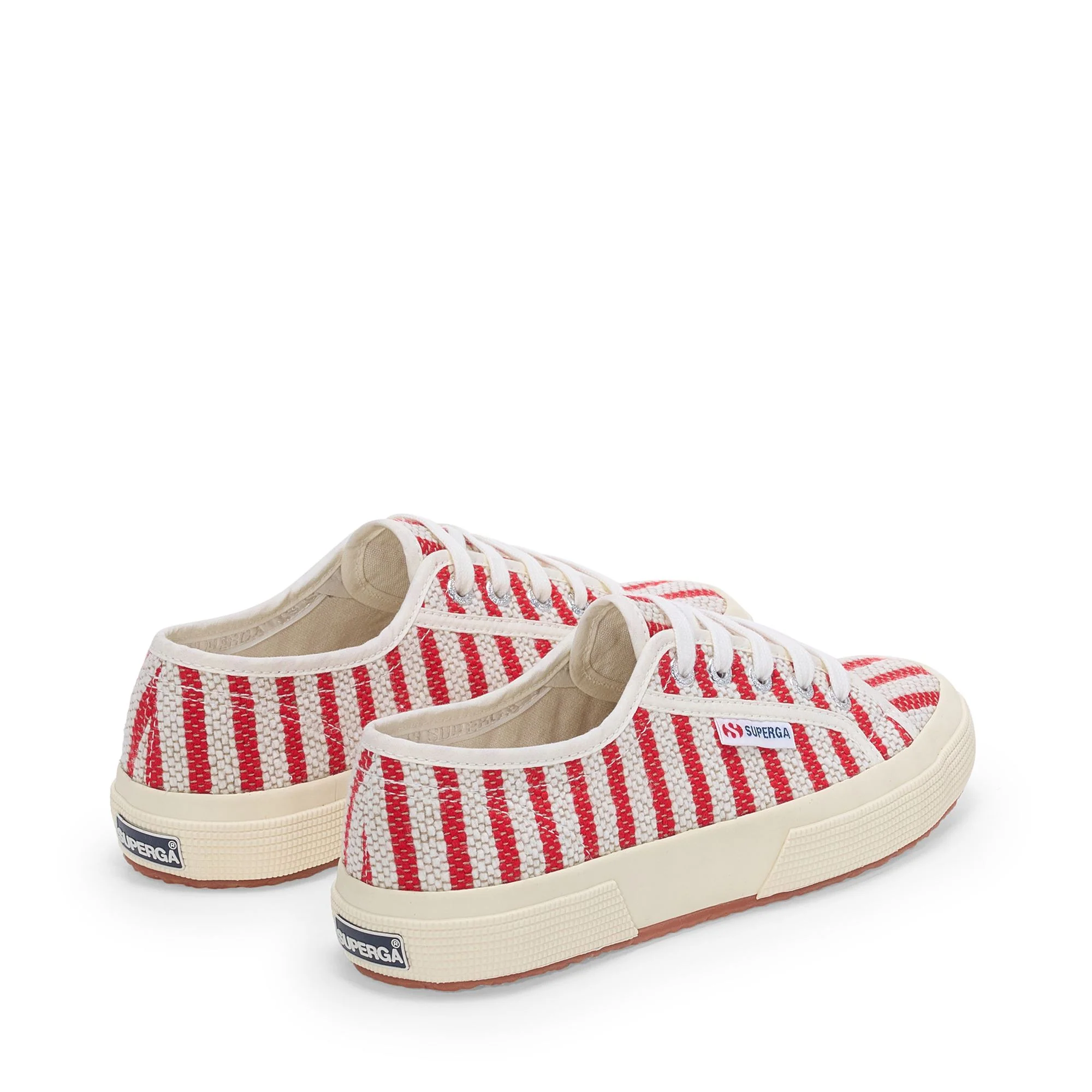 2750 COTTON STRIPES - Le Superga - Low Cut - Unisex - Red-Off White - Image 3