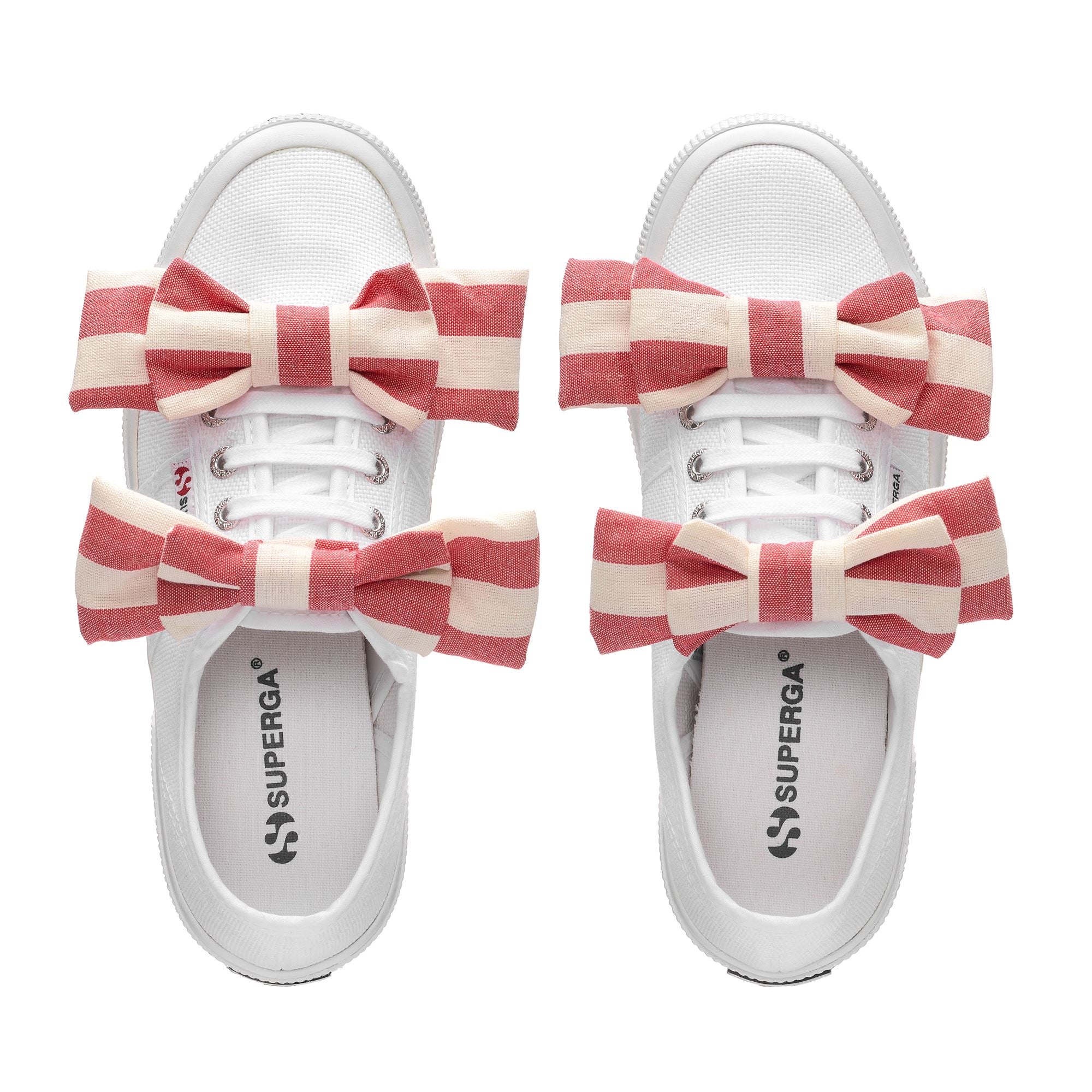 2750 COTTON RIBBON - Le Superga - Low Cut - Woman - White-OffWhite-Red - Image 4