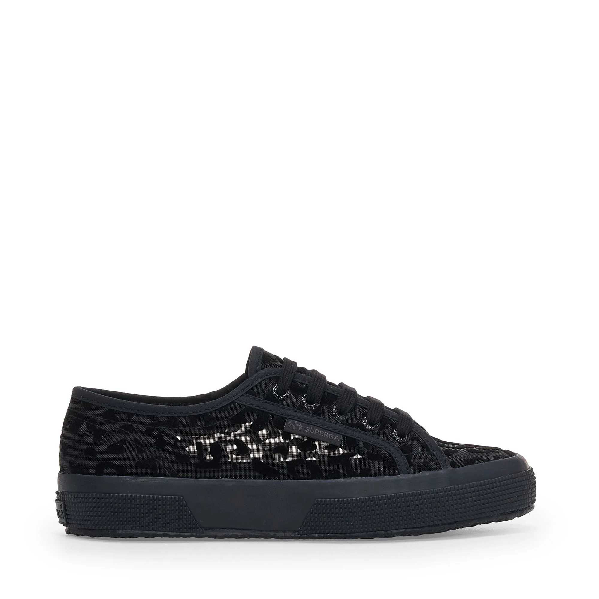 2750 NET LEOPARD - Le Superga - Low Cut - Woman - Black-Black