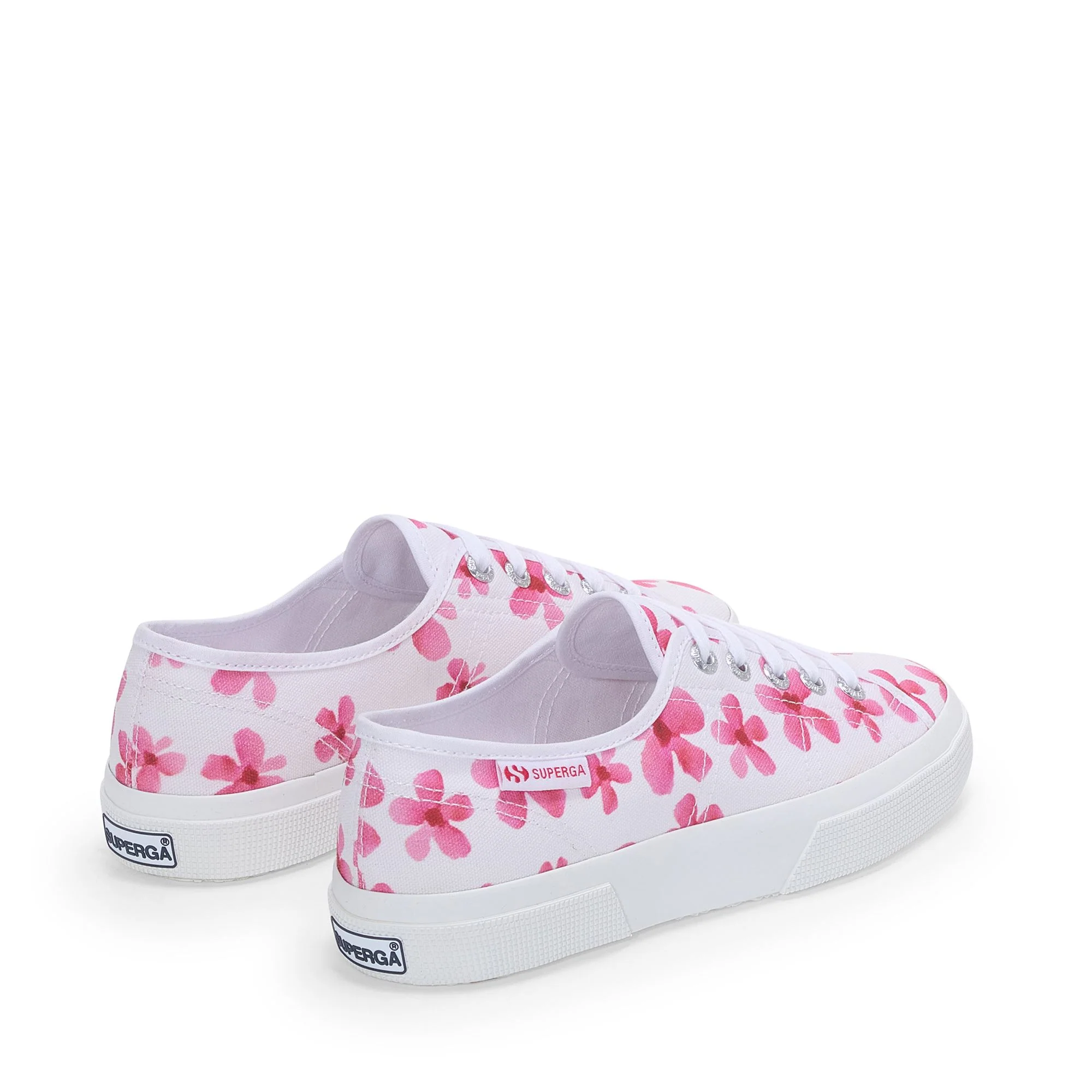 3750 FLOWER PRINT LEGGERA - Le Superga - Low Cut - Woman - White-Pink - Image 3
