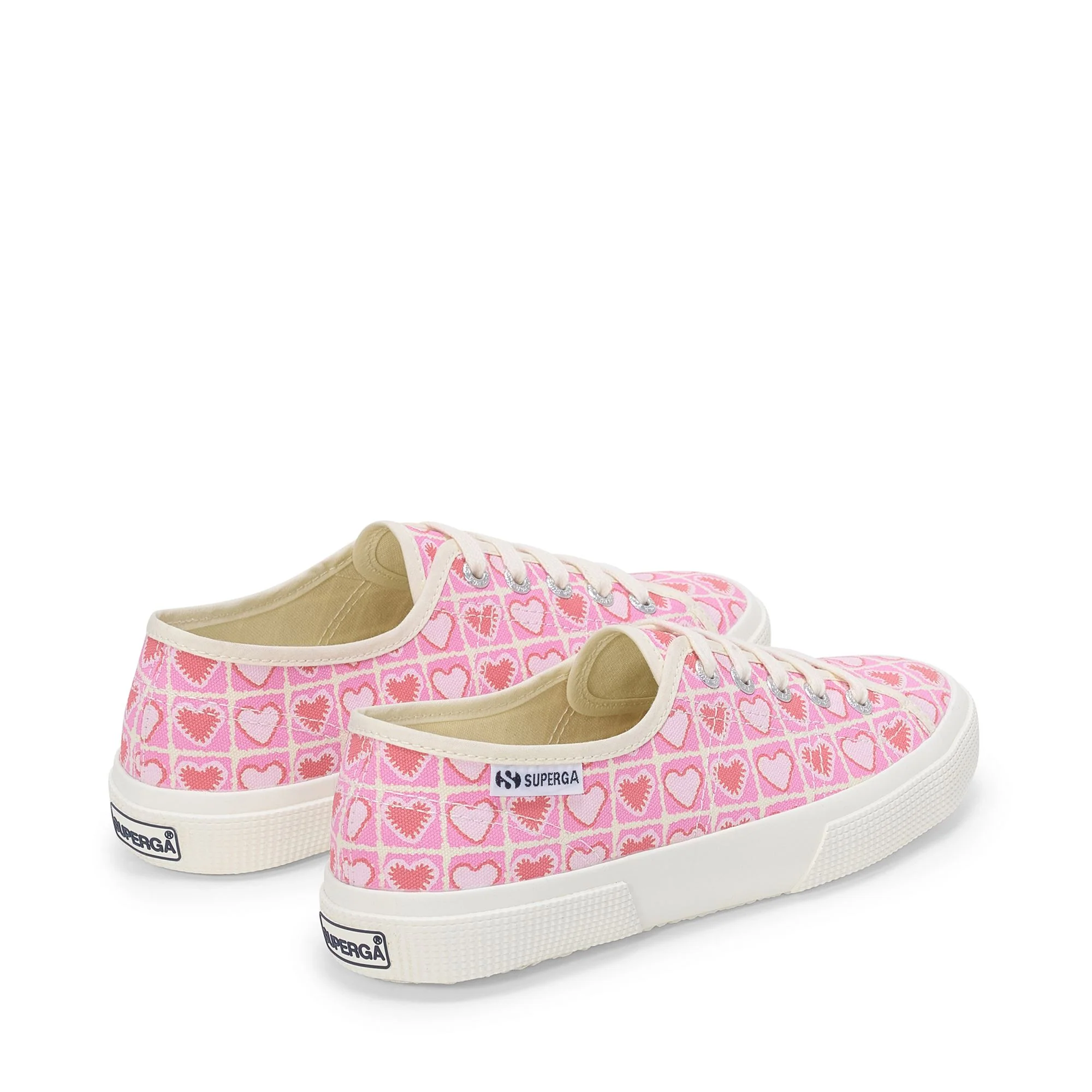 3750 HEART CROCHET PRINT LEGGERA - Le Superga - Low Cut - Woman - Pink-Beige-Coral - Image 3