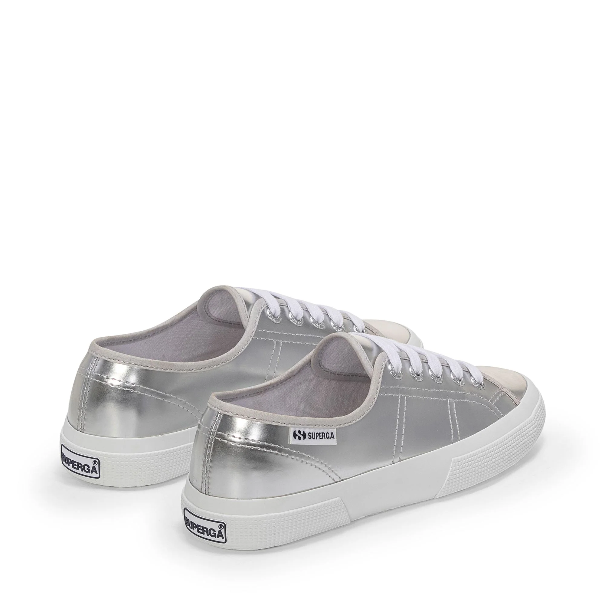 3750 MIRROR SYNTHETIC MATERIAL LEGGERA - Le Superga - Low Cut - Woman - Silver - Image 3